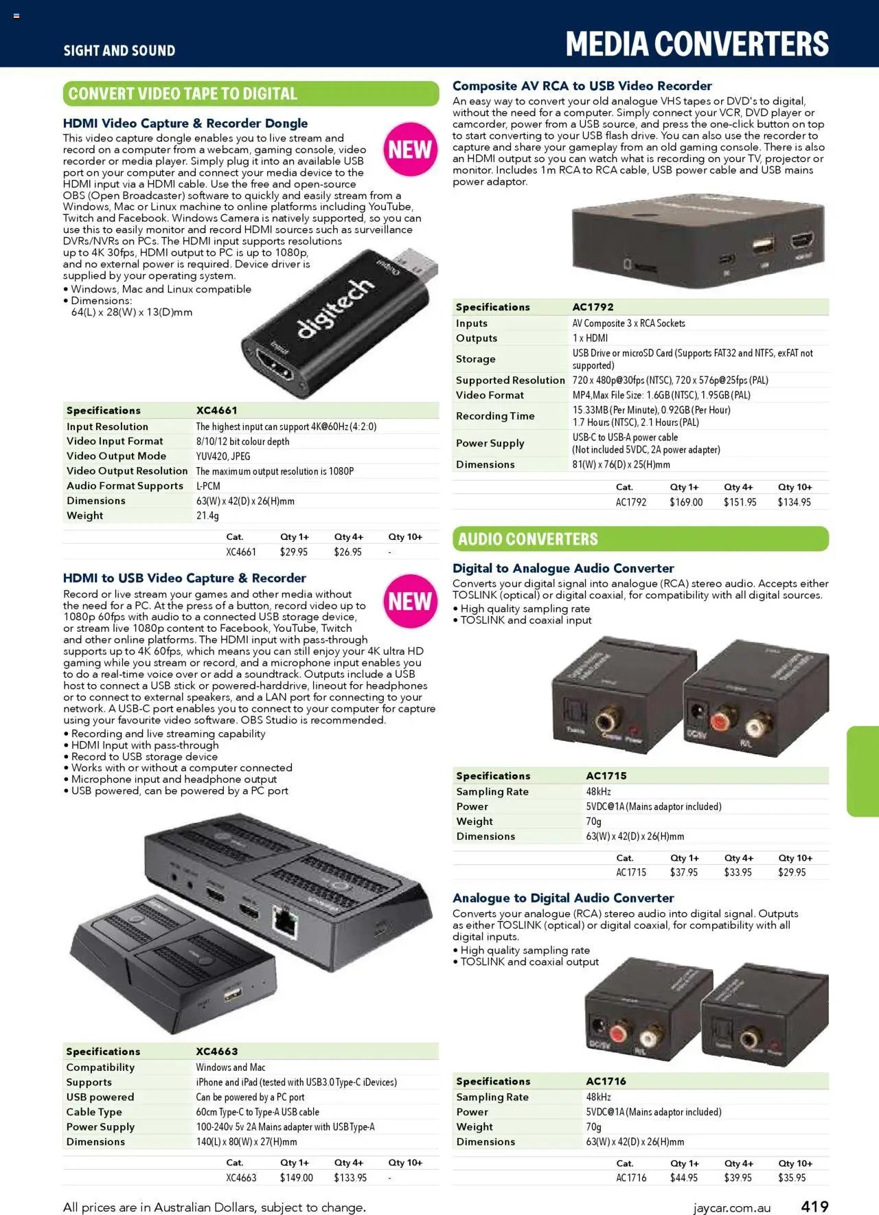 Jaycar Engineering & Scientific Catalogue 2025/2026  (2025-07-09 - 2026-07-09) | 419