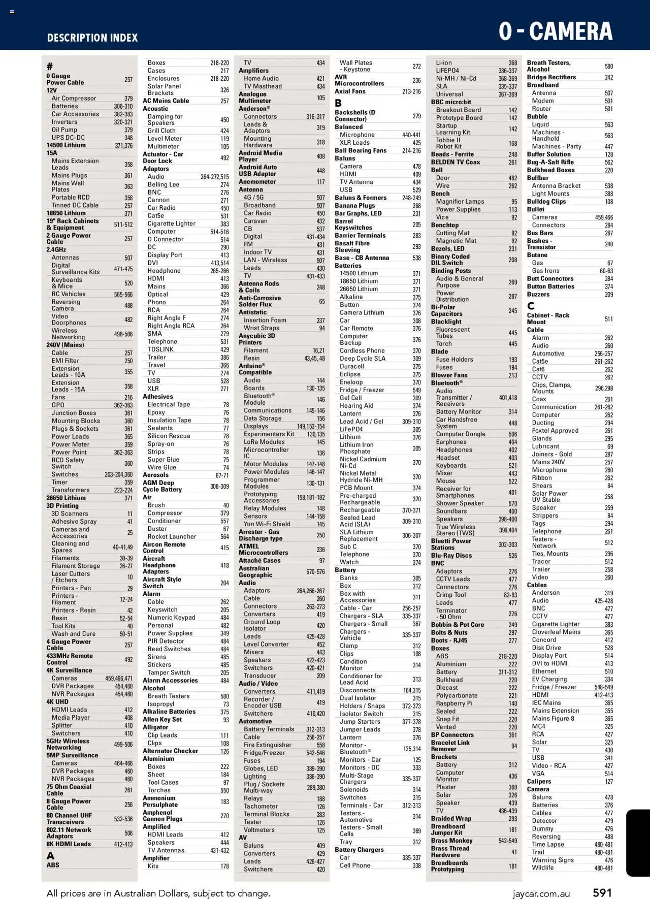 Jaycar Engineering & Scientific Catalogue 2025/2026  (2025-07-09 - 2026-07-09) | 591