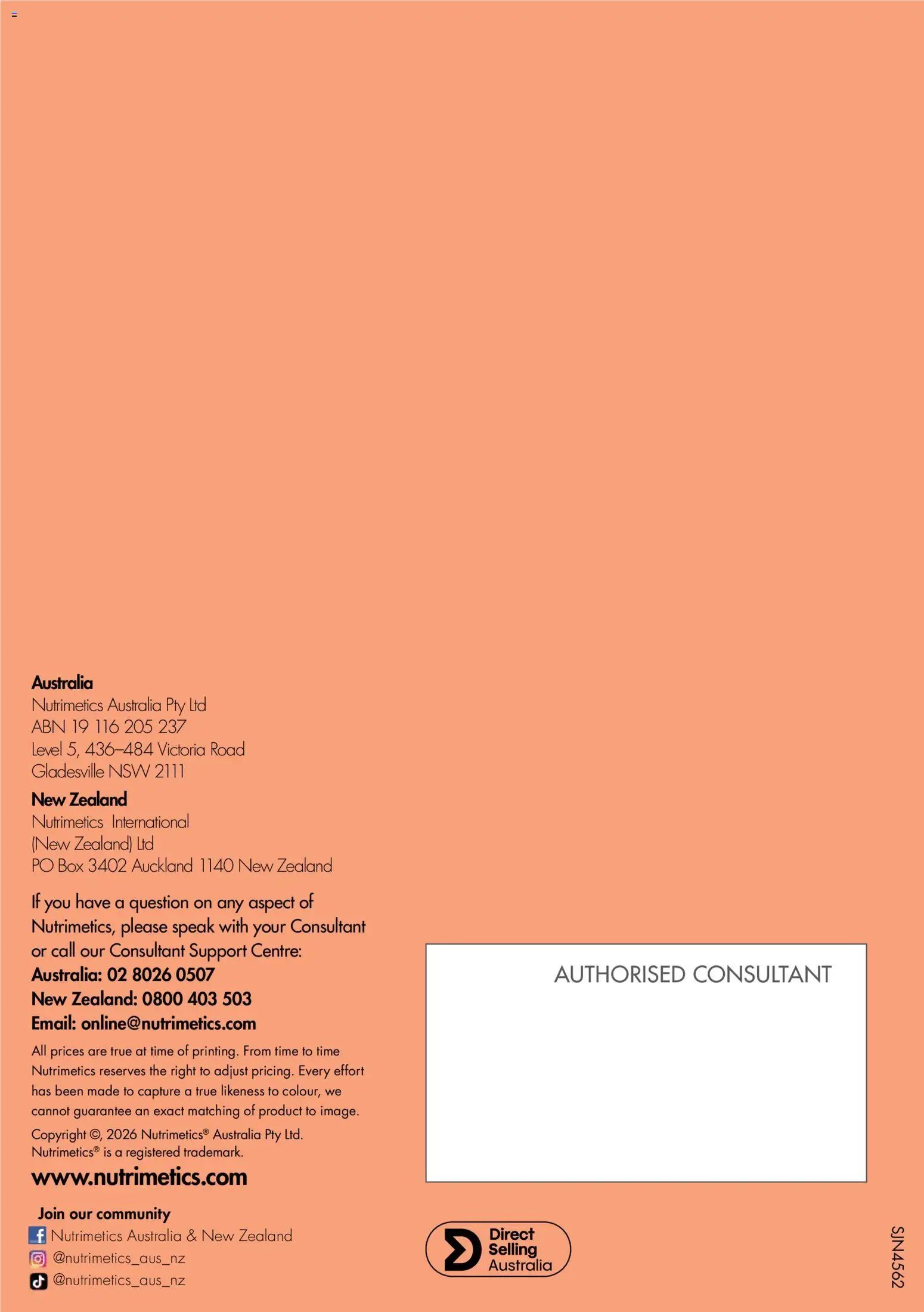 Nutrimetics Catalogue 2026 (2026-01-01 - 2026-12-31) | 100