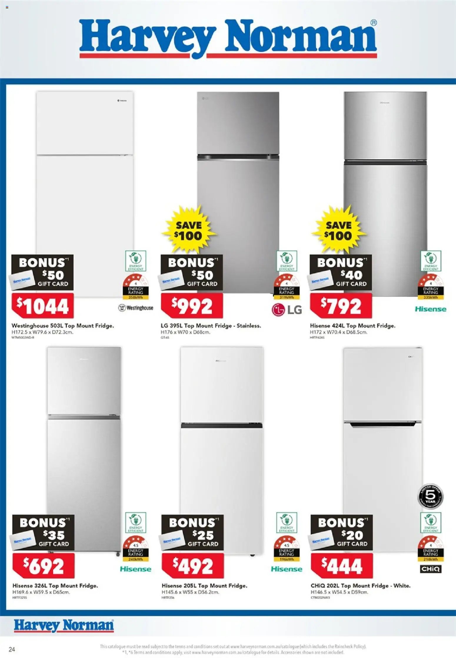 Harvey Norman Bonus Gift Card Catalogue (2026-05-18 - 2026-05-24) | 24