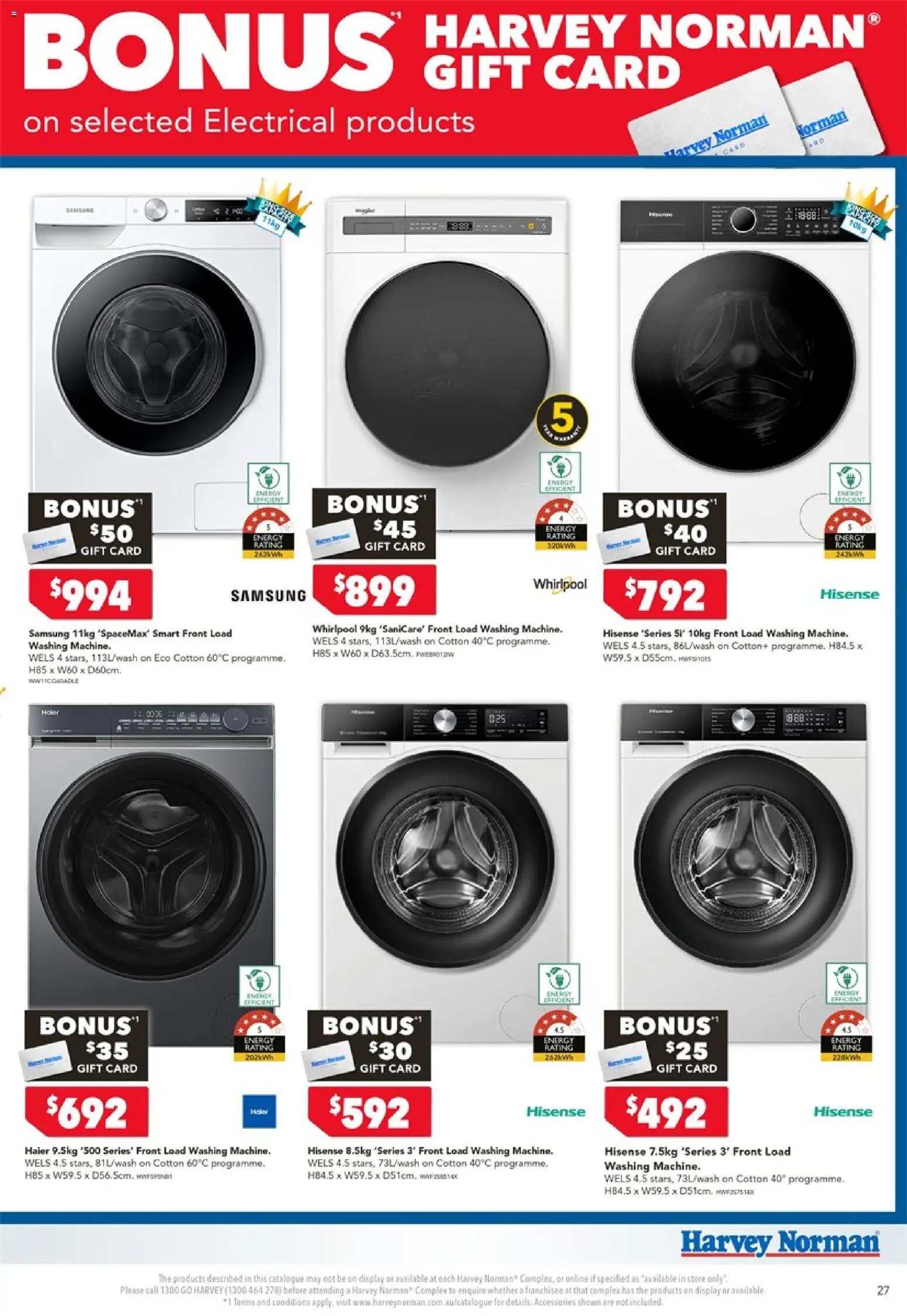 Harvey Norman Bonus Gift Card Catalogue (2026-05-18 - 2026-05-24) | 27