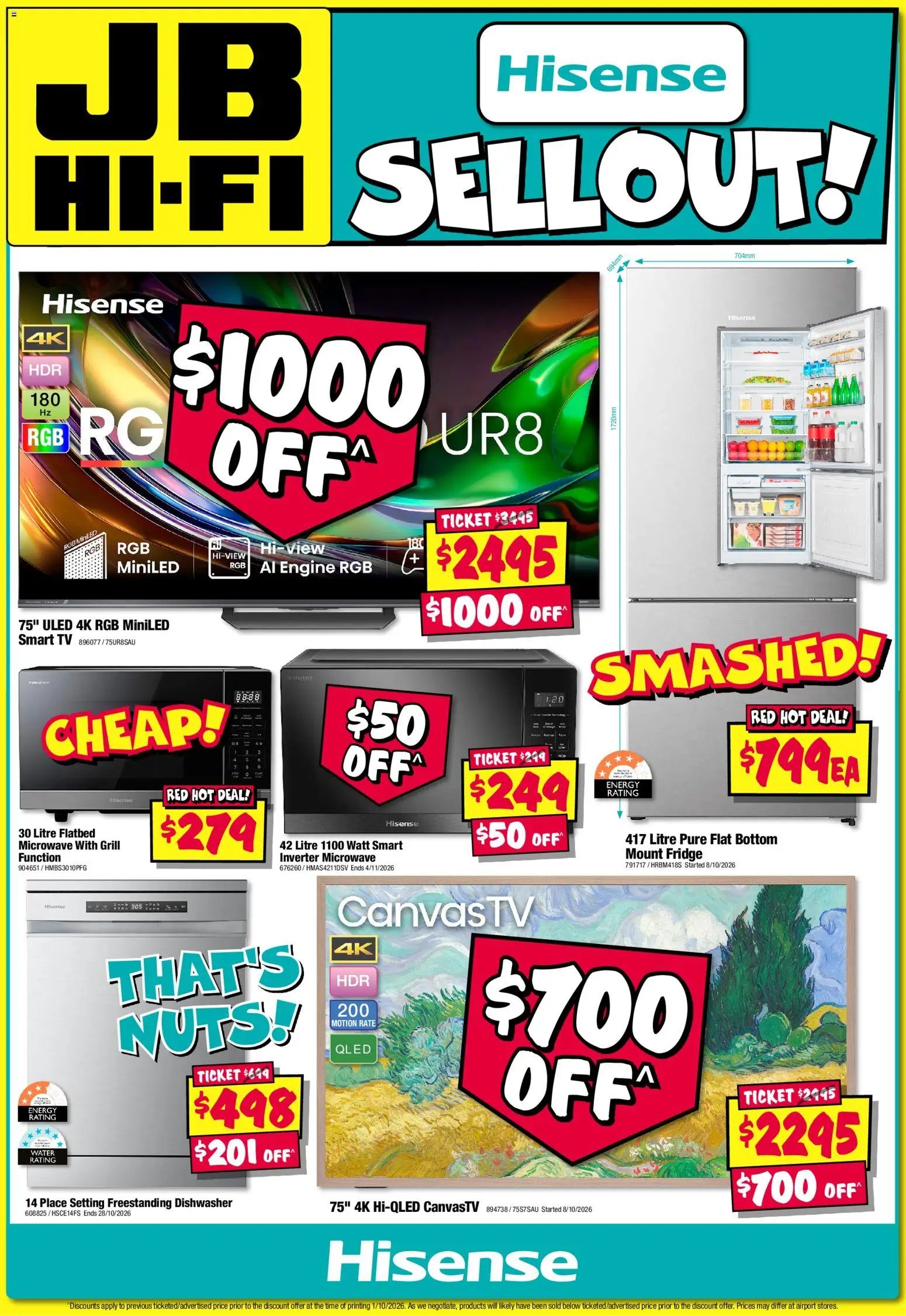 JB Hi-Fi catalogue Hisense Sellout