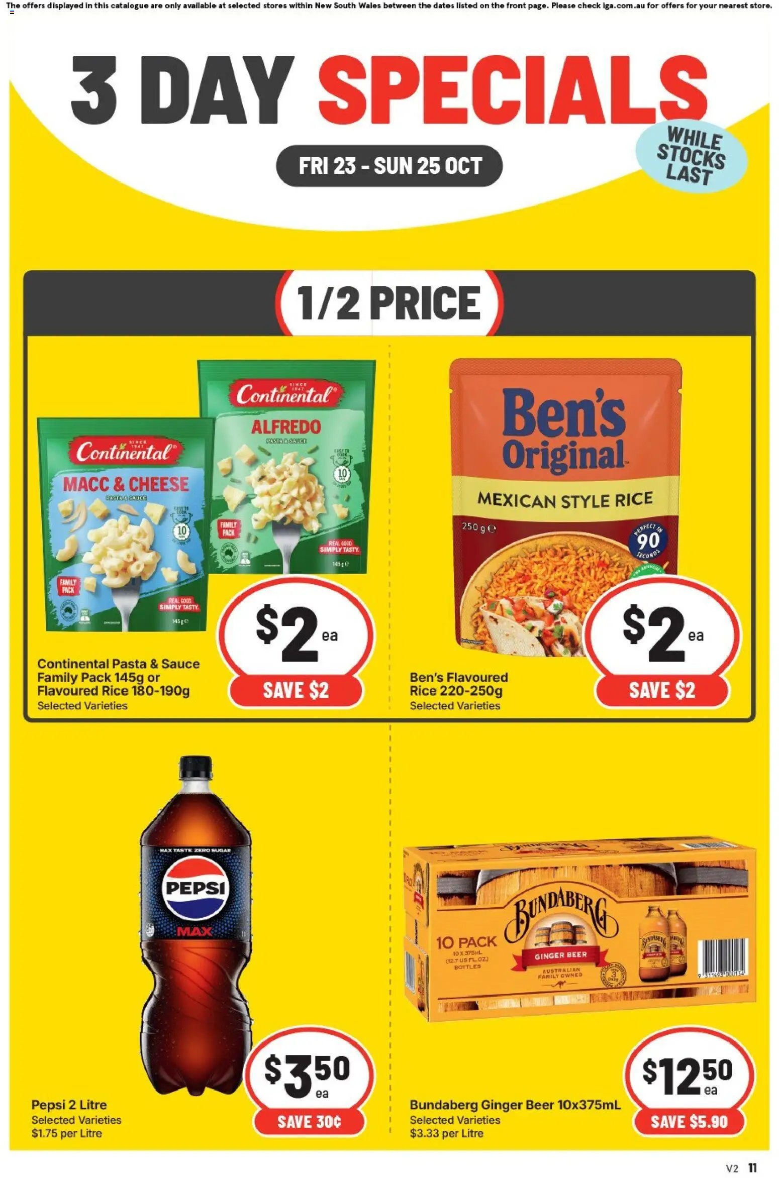 IGA ACT 3 Day Specials ACT