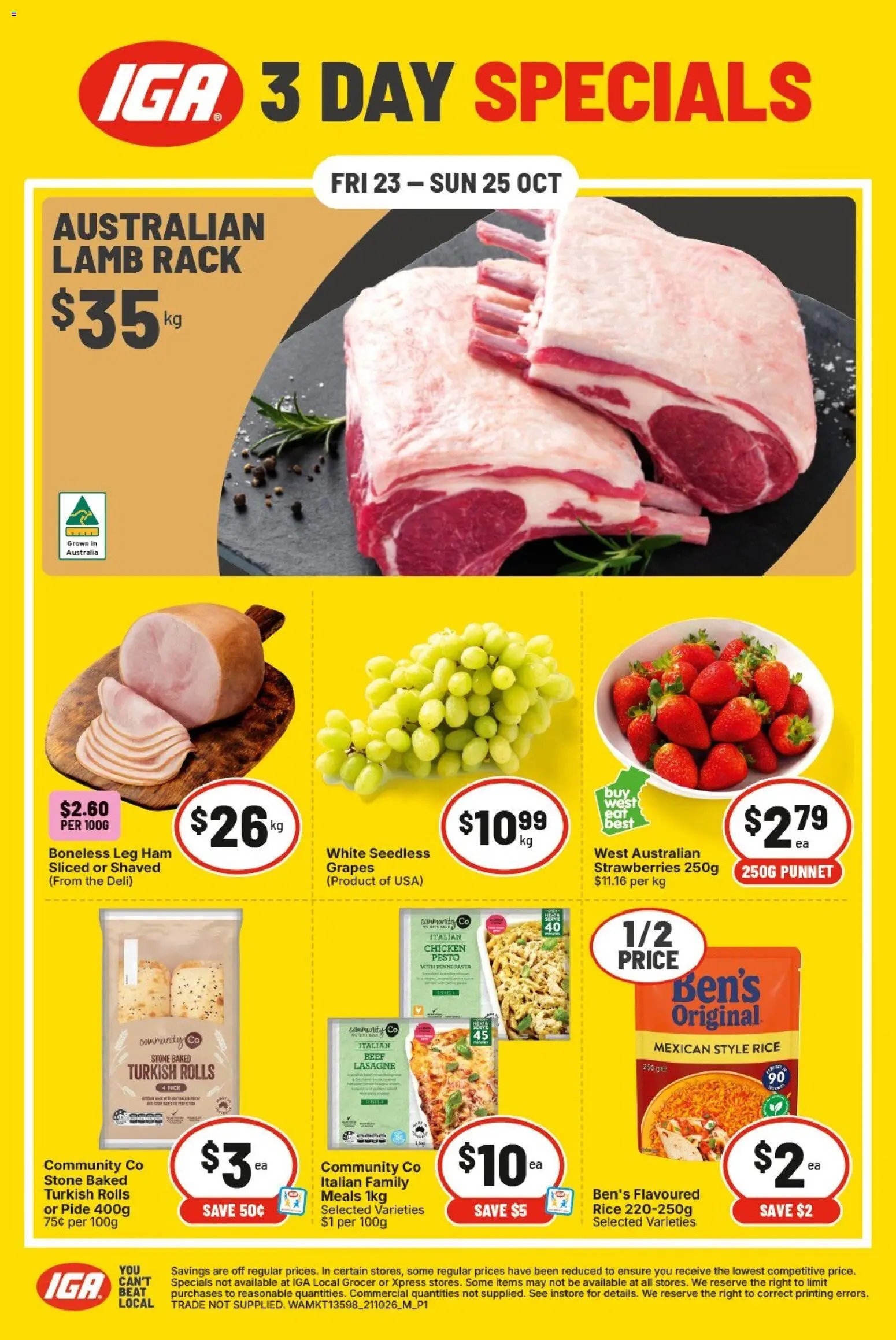 IGA 3 Day Specials WA