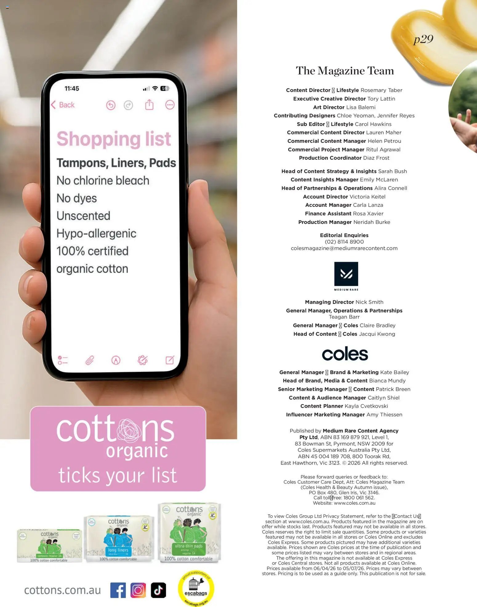 Coles Autumn 2026 (2026-04-07 - 2026-10-02) | 4