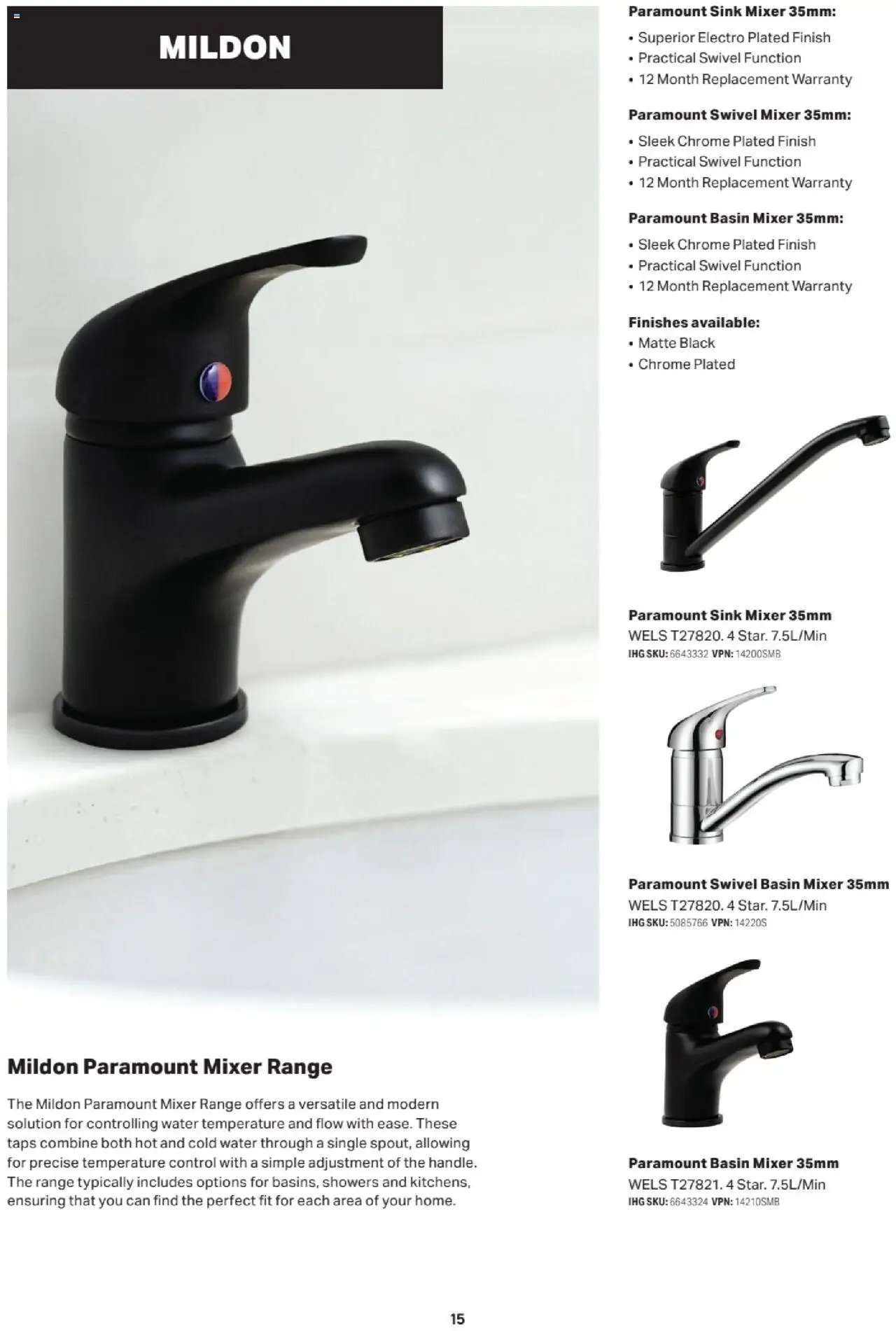 Mitre 10 - Bathroom, Kitchen & Laundry E-Selection Guide 2025 (2025-06-27 - 2026-06-30) | 15