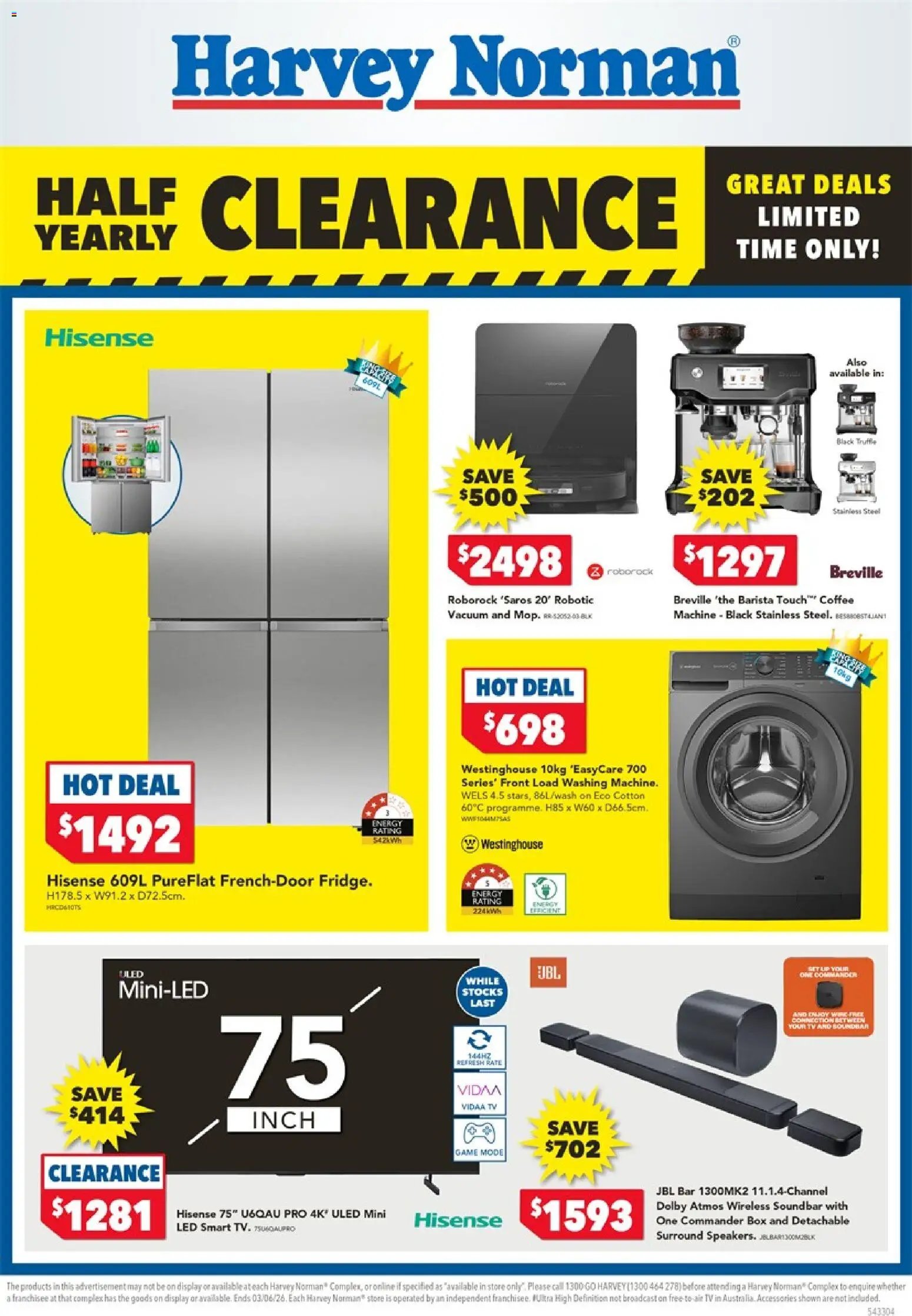 Harvey Norman Electrical Clearance