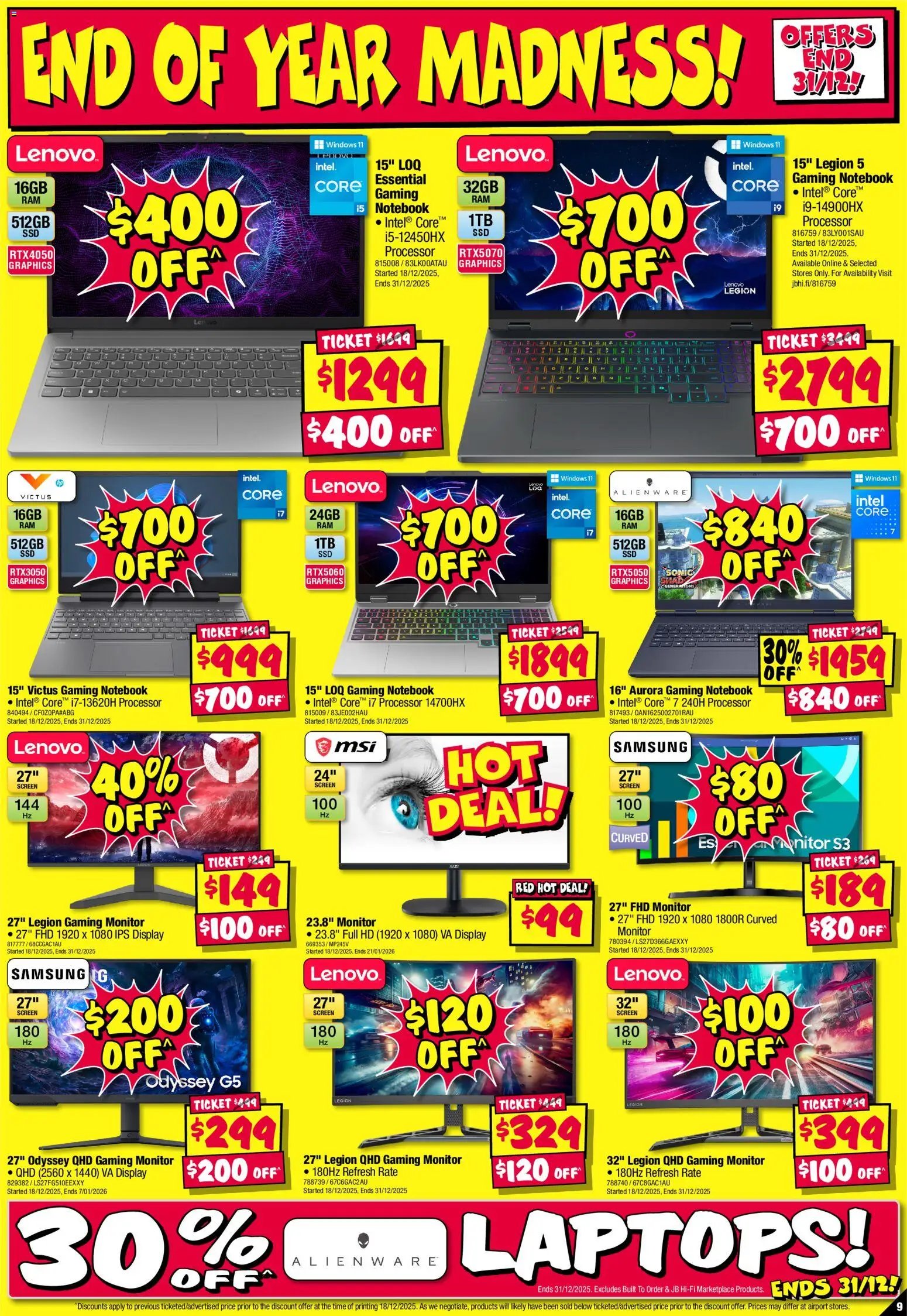JB Hi-Fi End of Year Madness Catalogue (2025-12-26 - 2026-12-31) | 9
