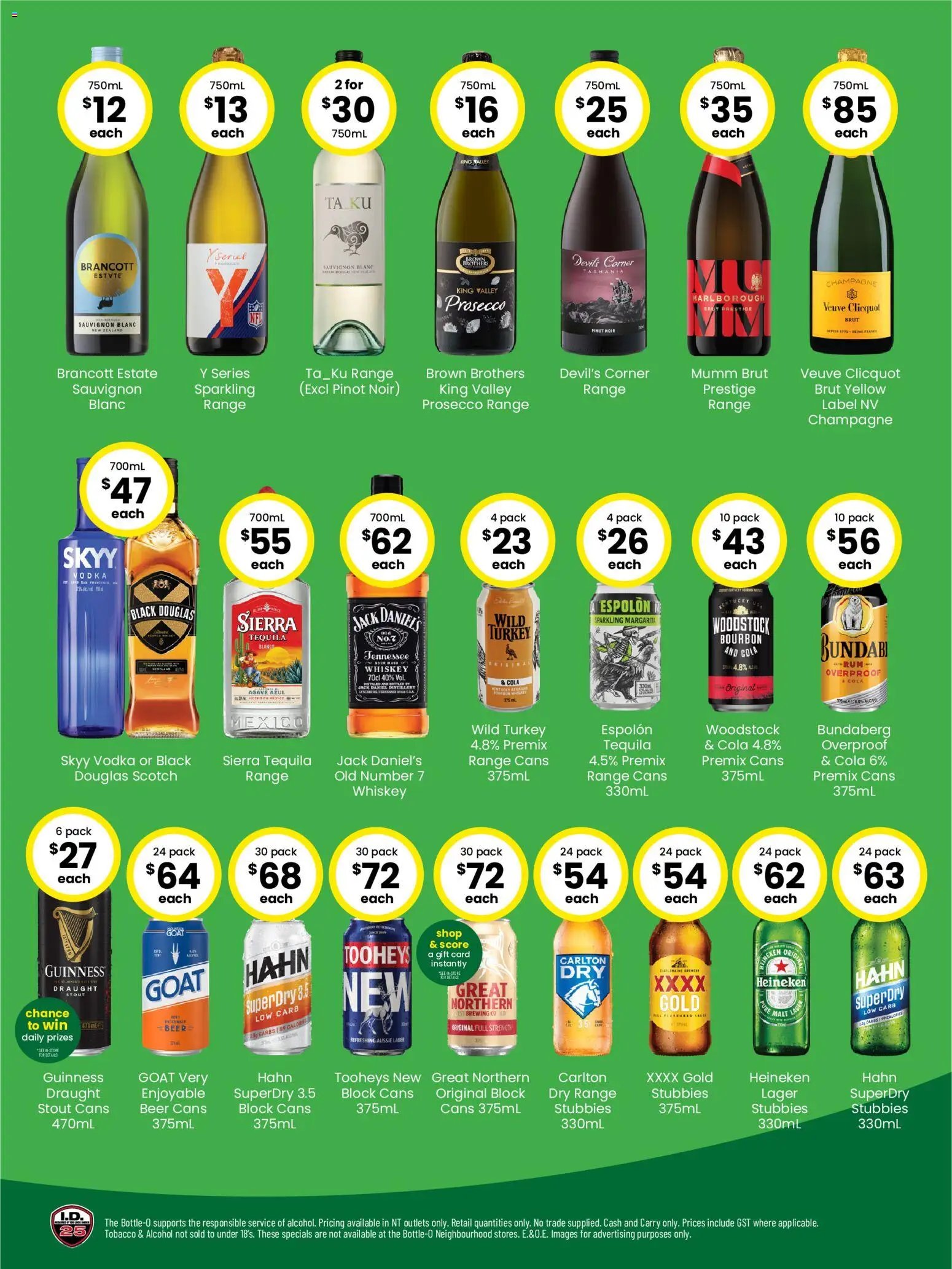 The Bottle-O catalogue