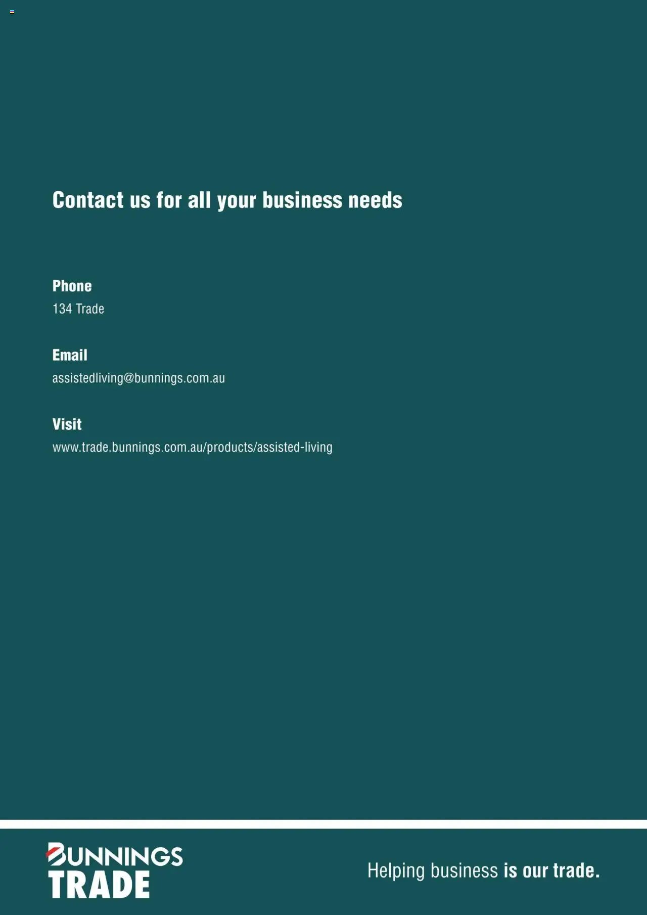 Bunnings Warehouse Assisted Living Brochure (2024-10-28 - 2026-10-28) | 28