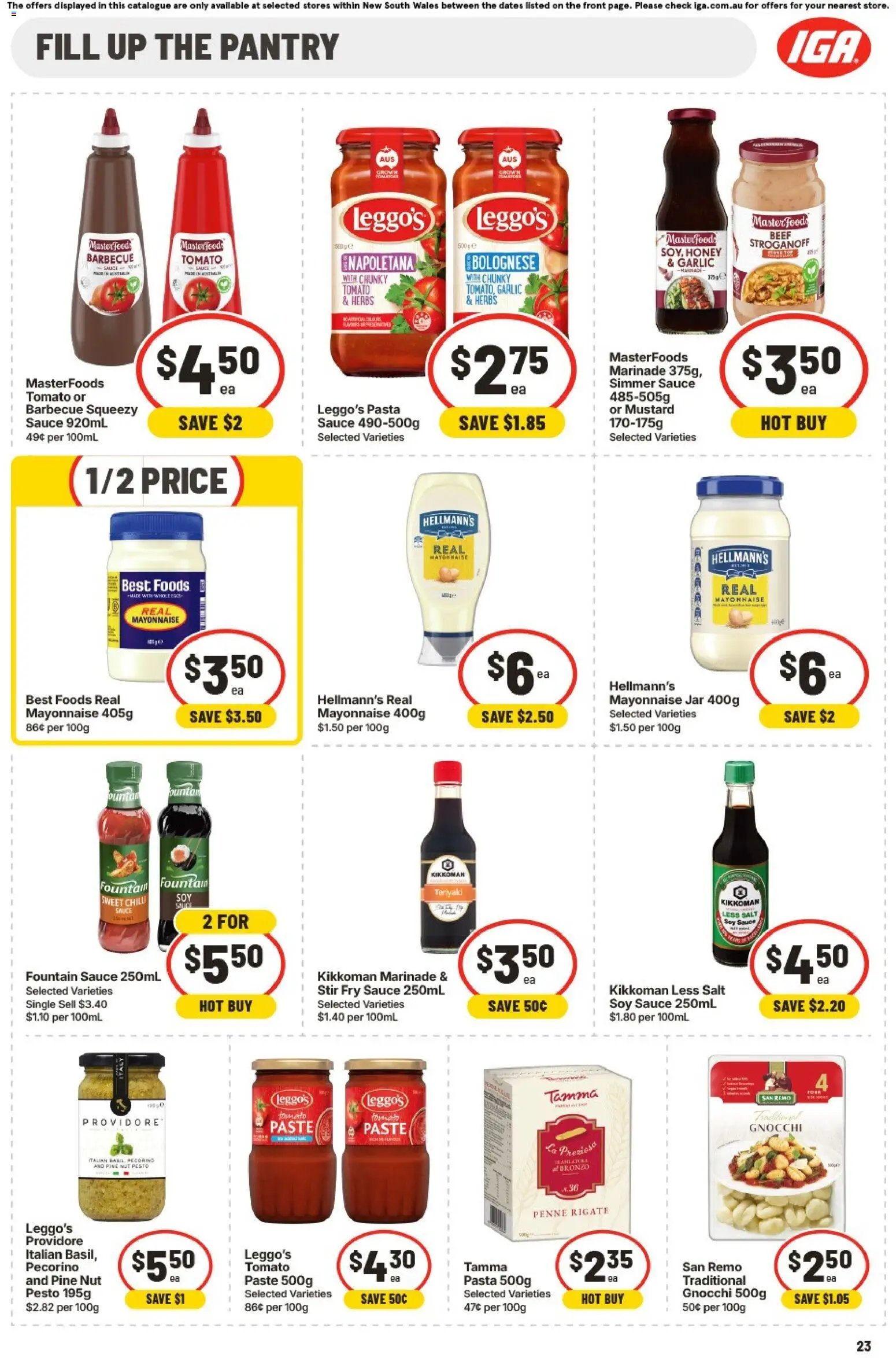 IGA catalogue NSW