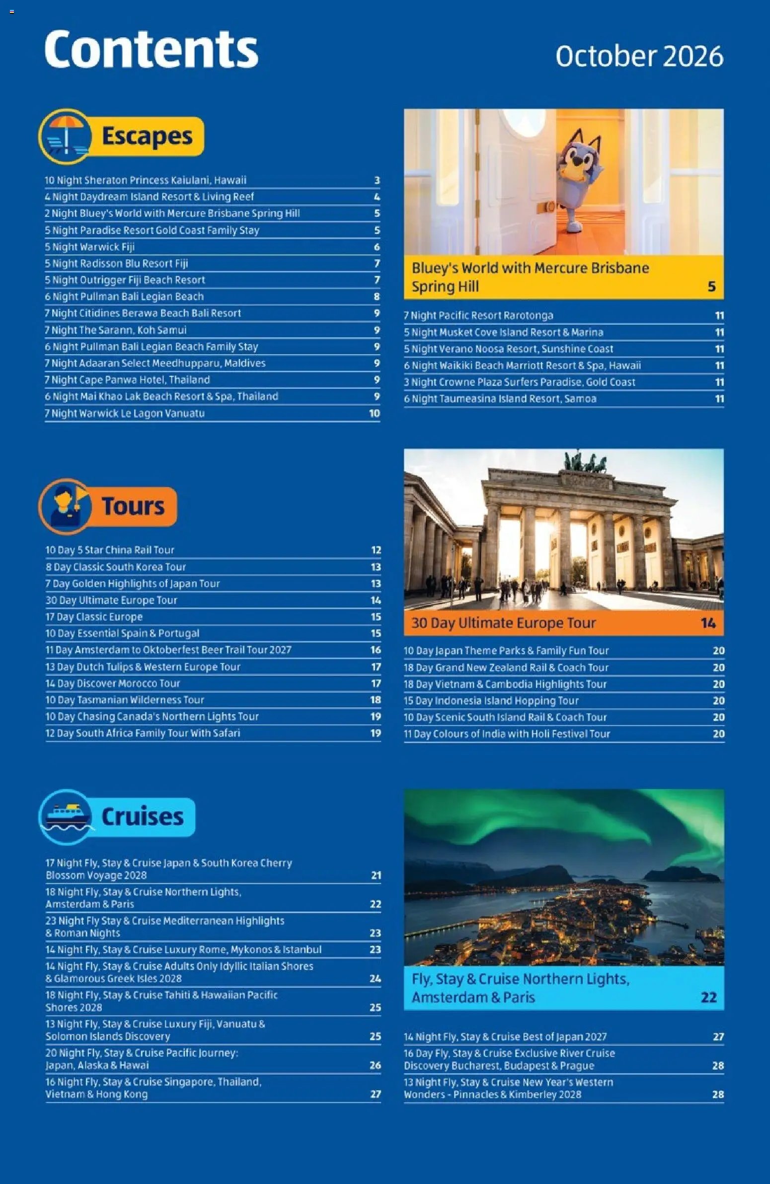 Aldi catalogue October Holidays