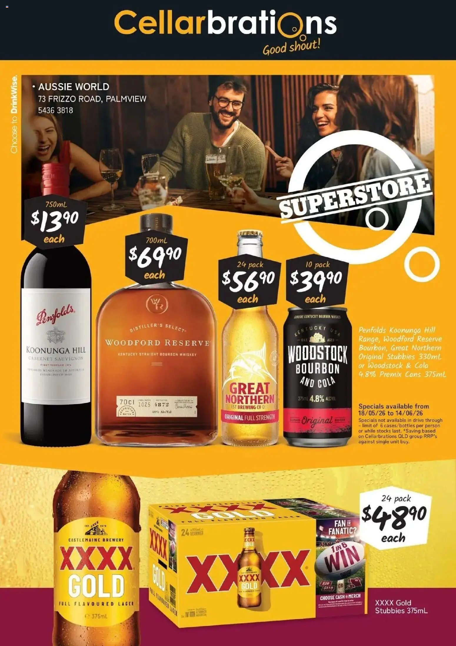 Cellarbrations - Good Shout! QLD SS 18/05 (2026-05-17 - 2026-06-14) | 1