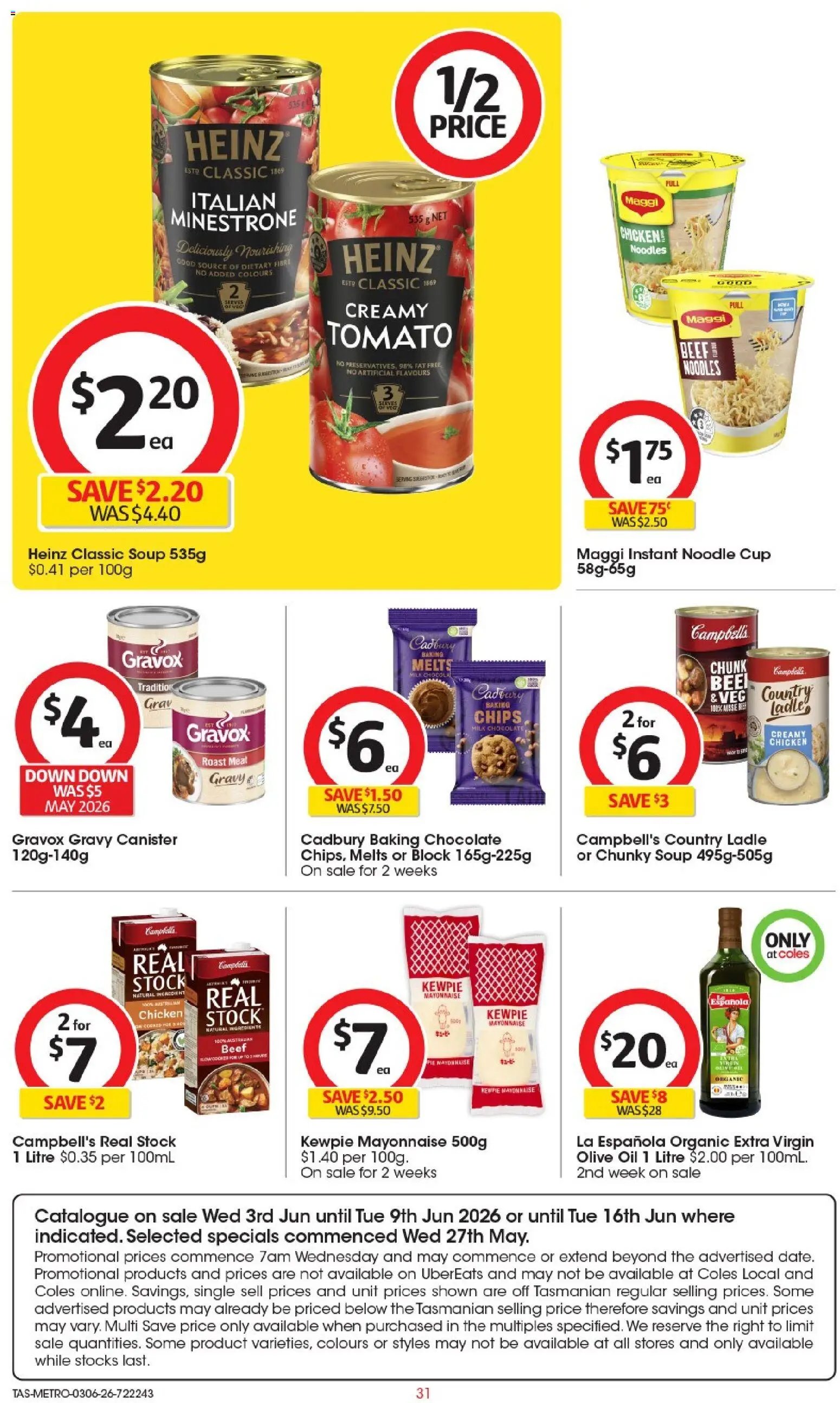 Coles catalogue TAS