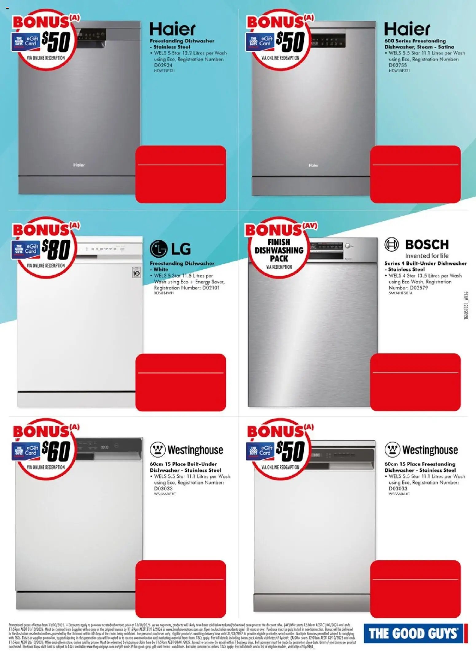 The Good Guys  Deals on cooking dishwashers
