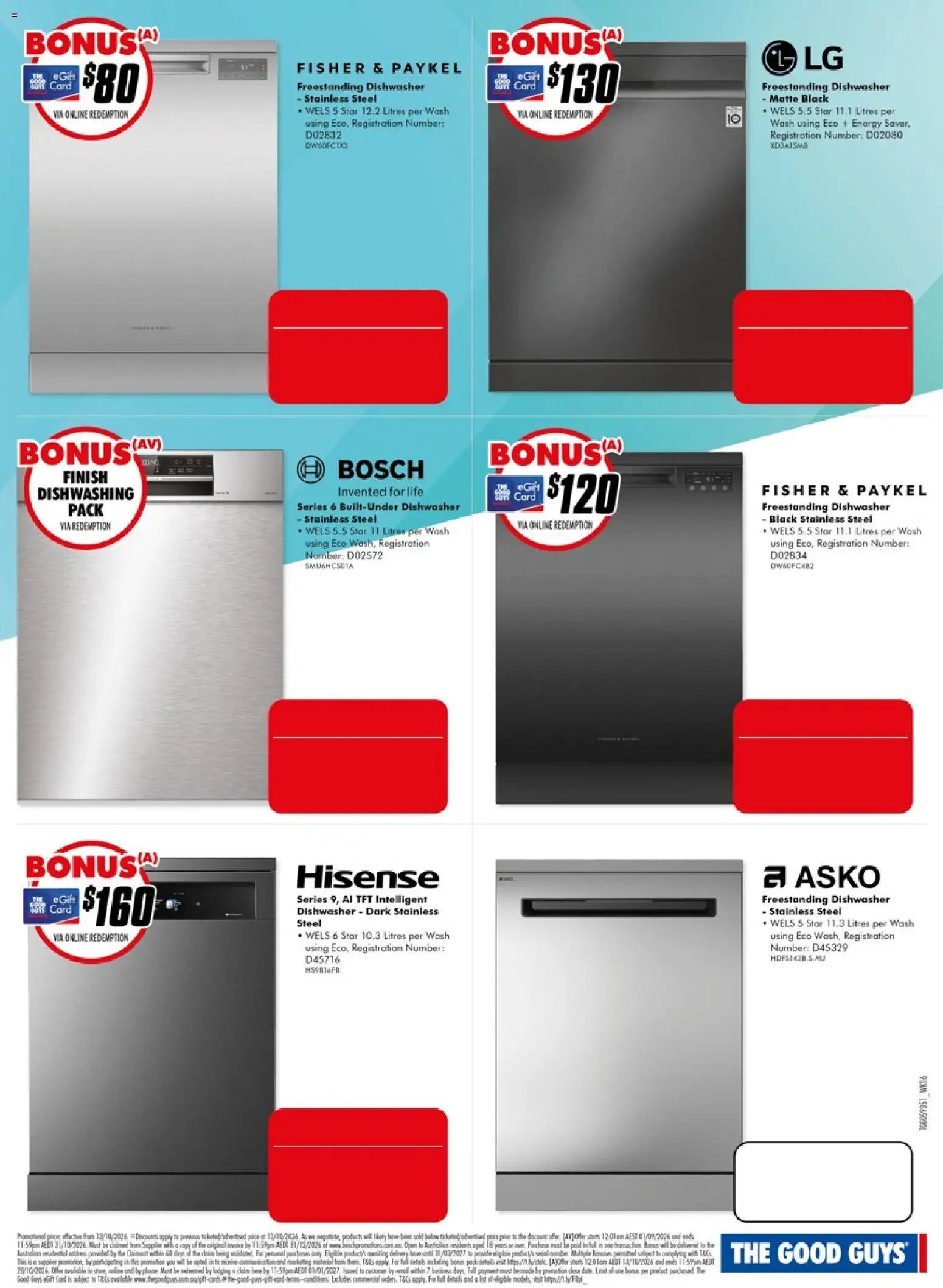 The Good Guys  Deals on cooking dishwashers