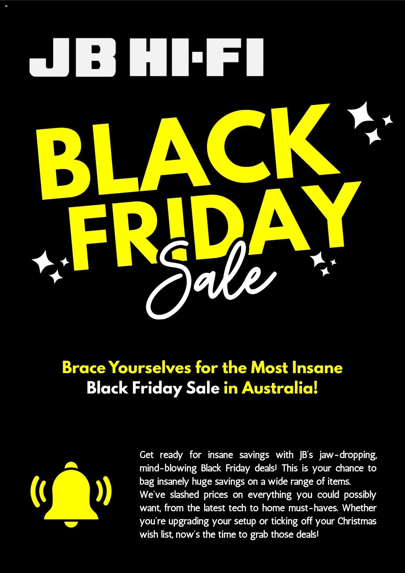 JB Hi-Fi Black Friday Notice