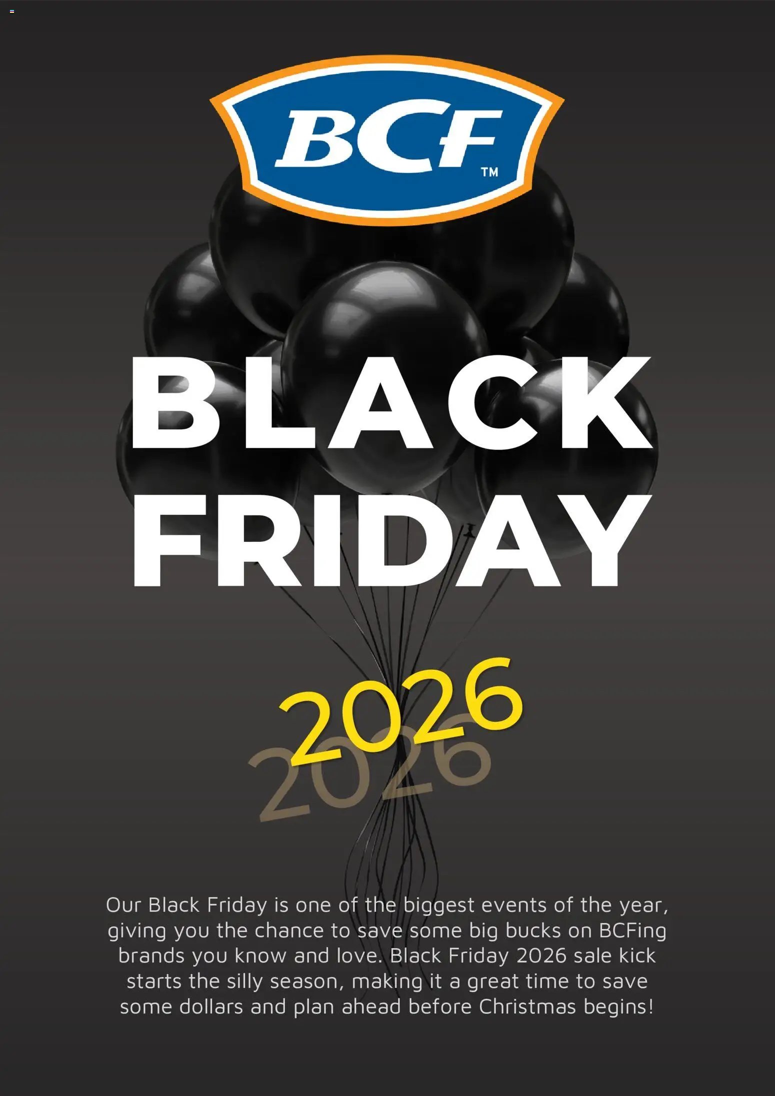 BCF Black Friday Notice