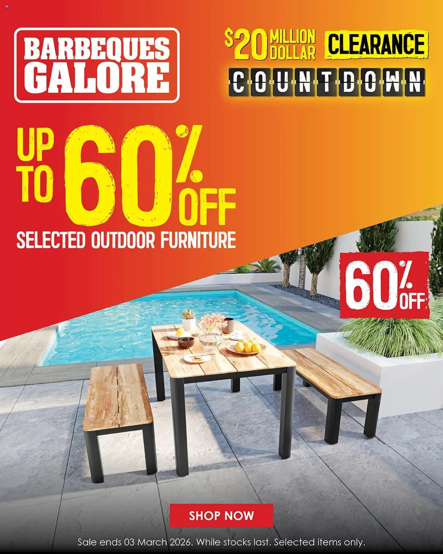 Barbeques Galore Final days to save on furniture (2026-02-27 - 2026-03-03) | 1