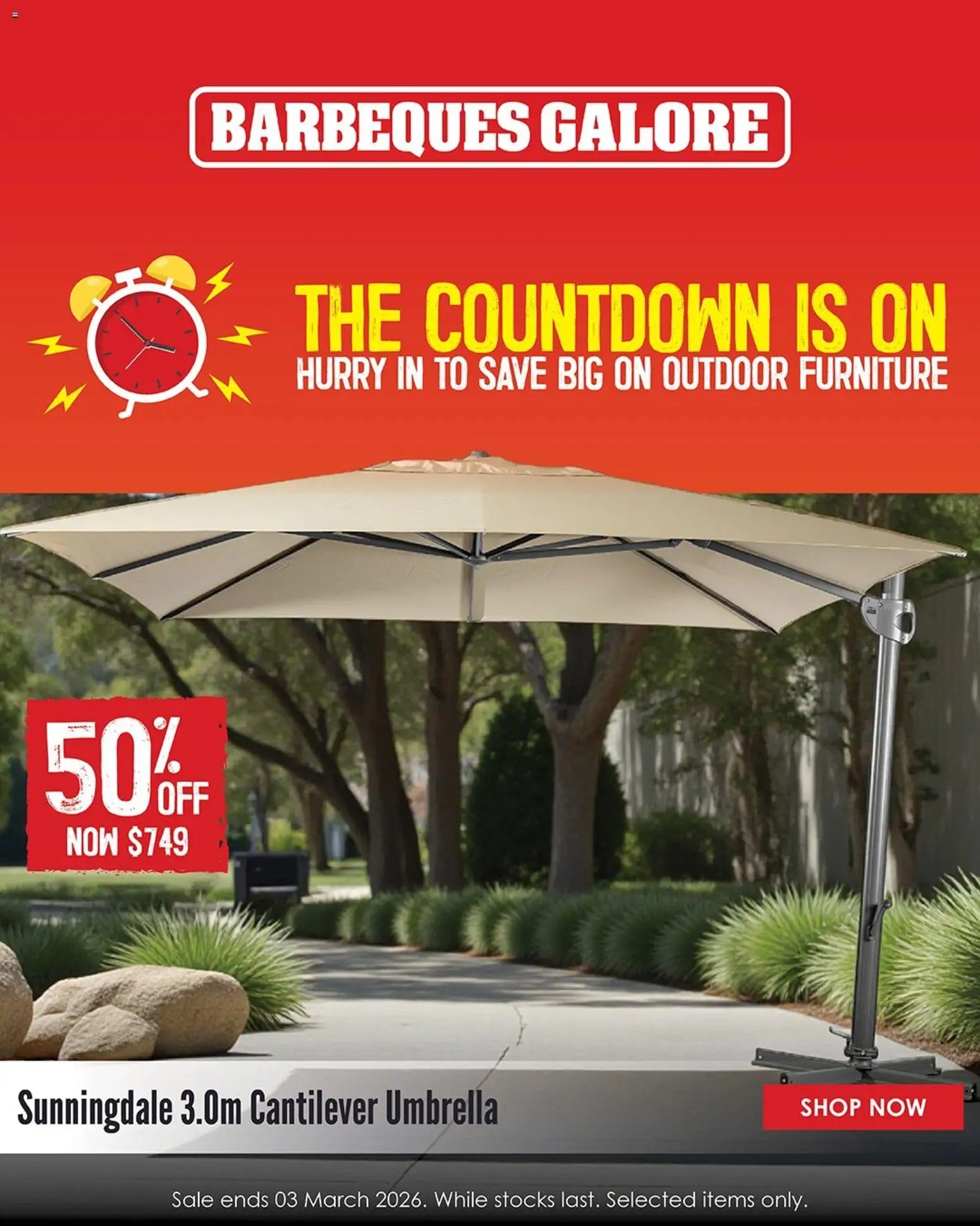 Barbeques Galore Final days to save on furniture (2026-02-27 - 2026-03-03) | 2