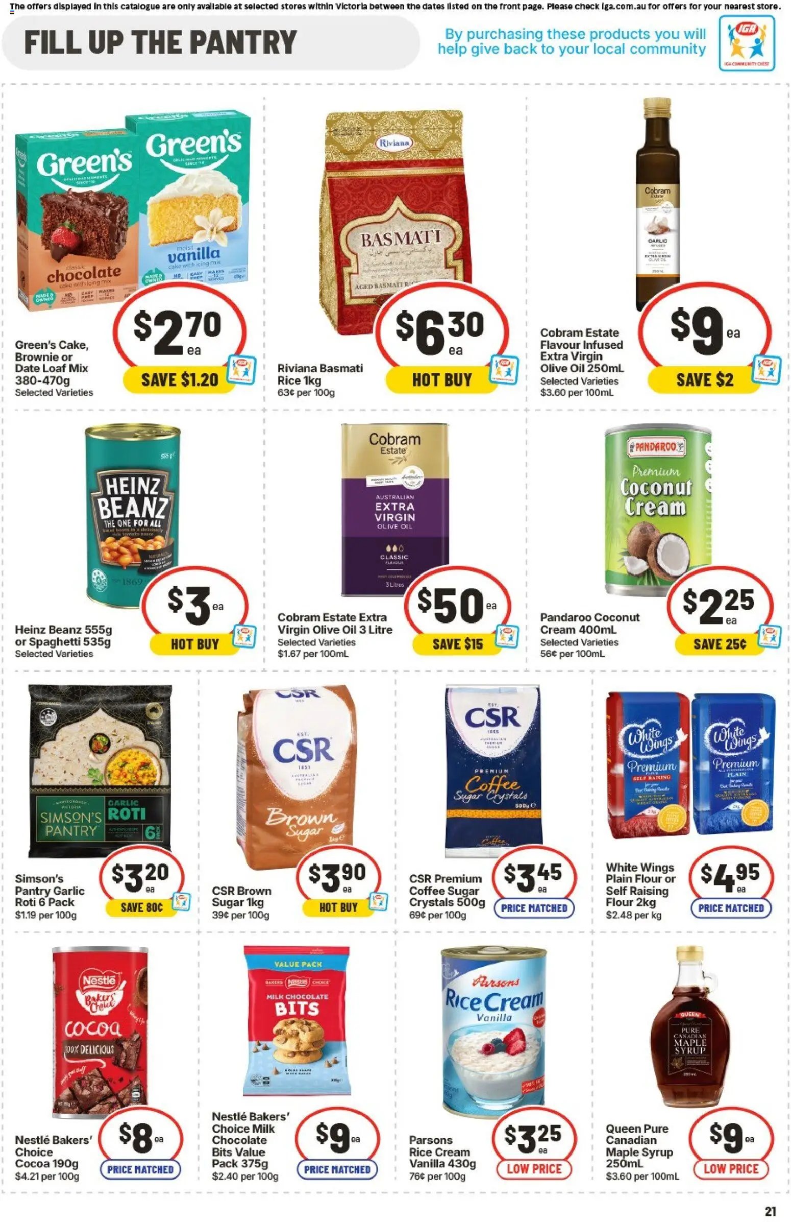 IGA catalogue VIC