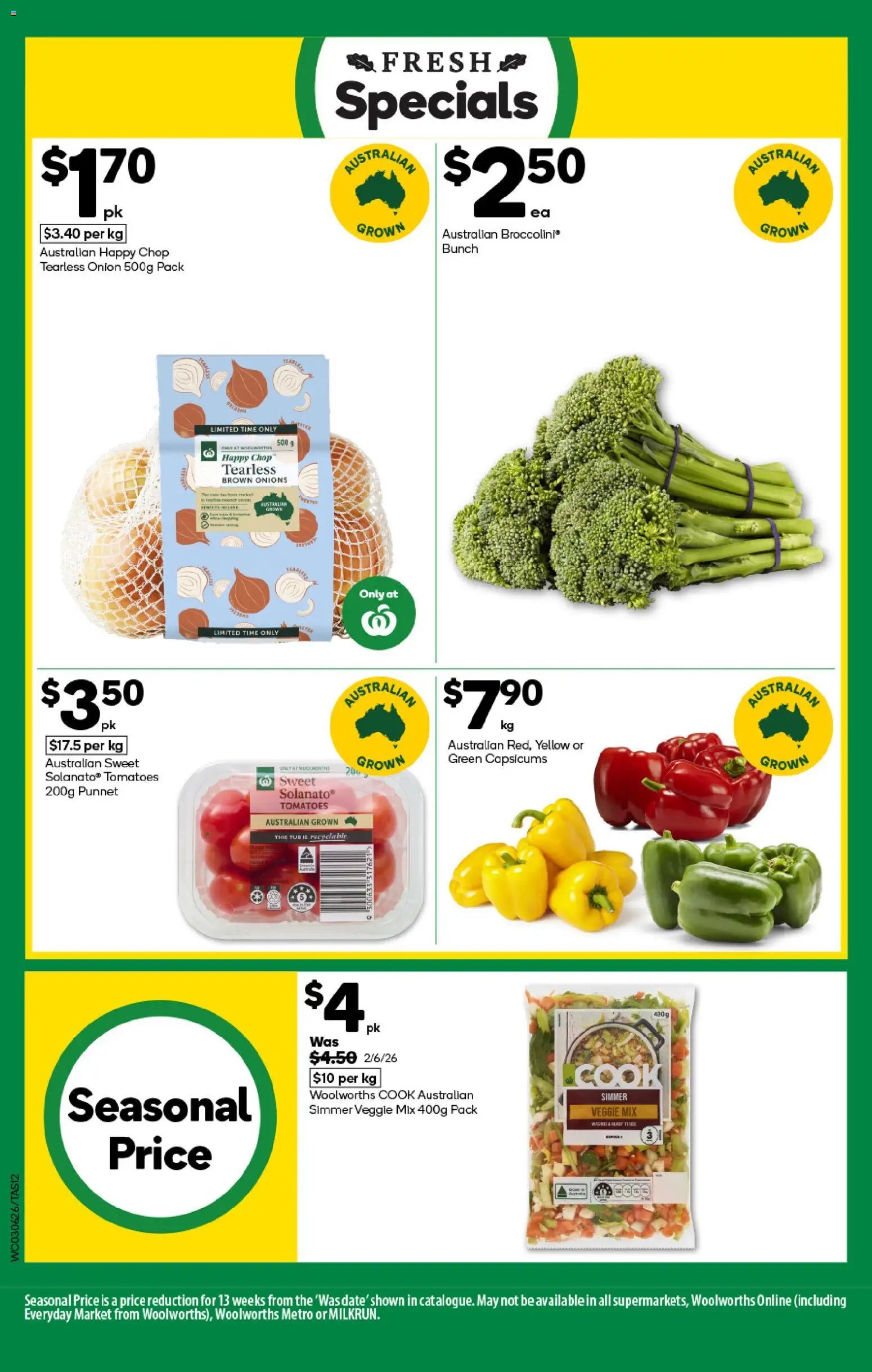 Woolworths catalogue TAS