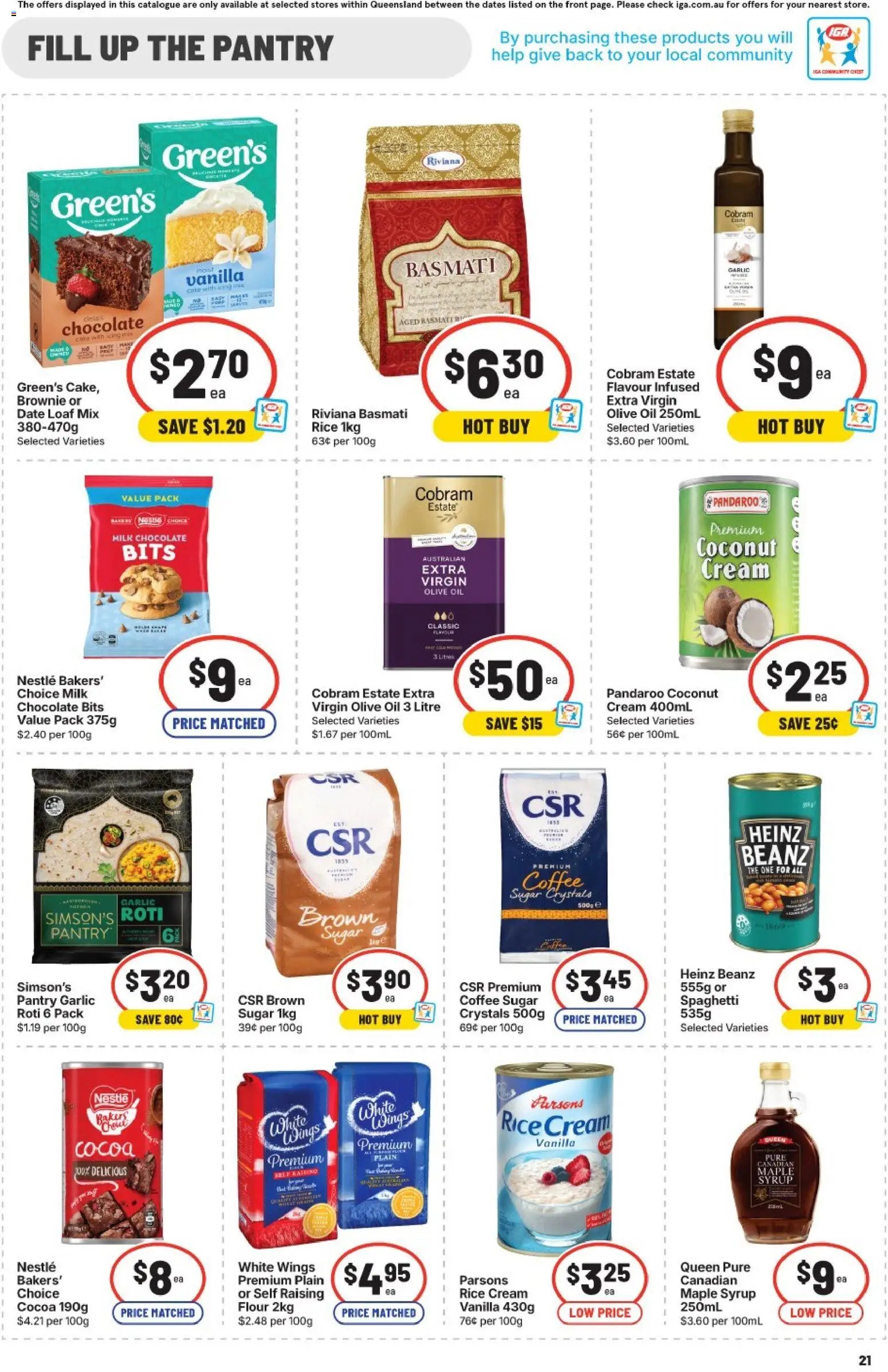 IGA catalogue QLD
