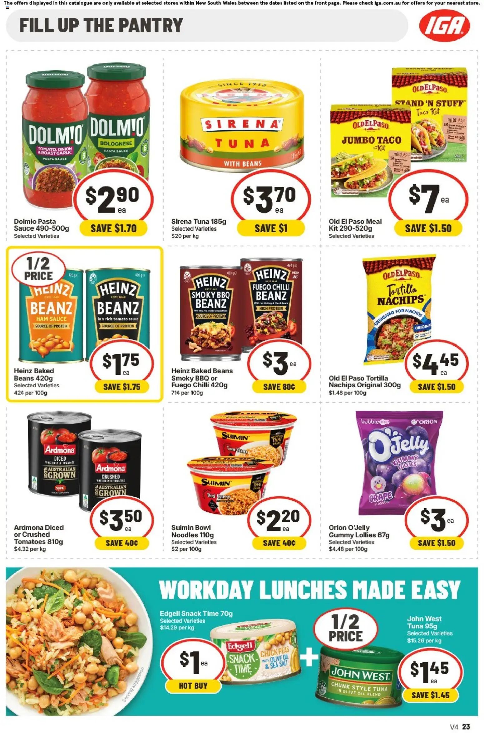 IGA Extra Specials NSW