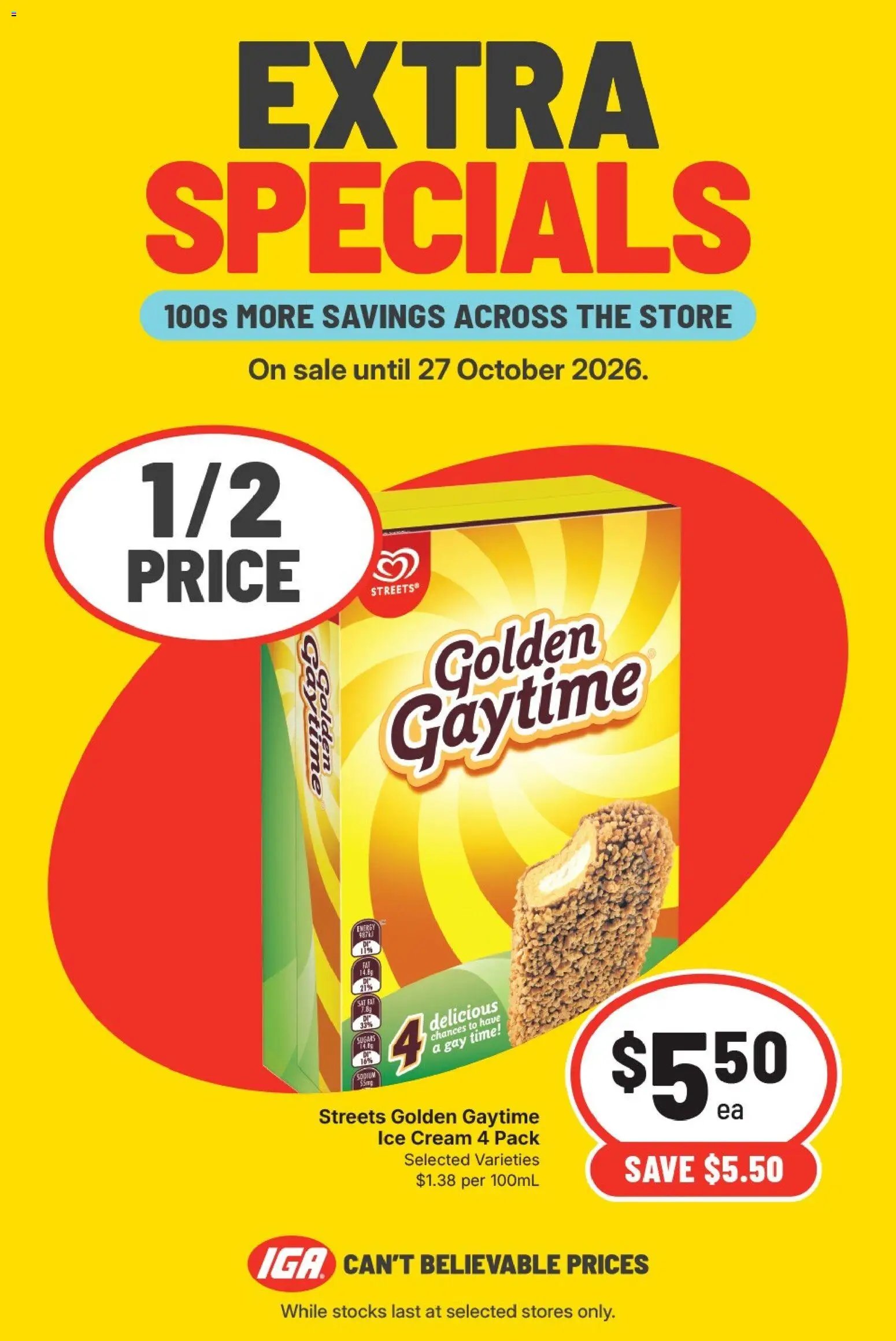 IGA Extra Specials NSW