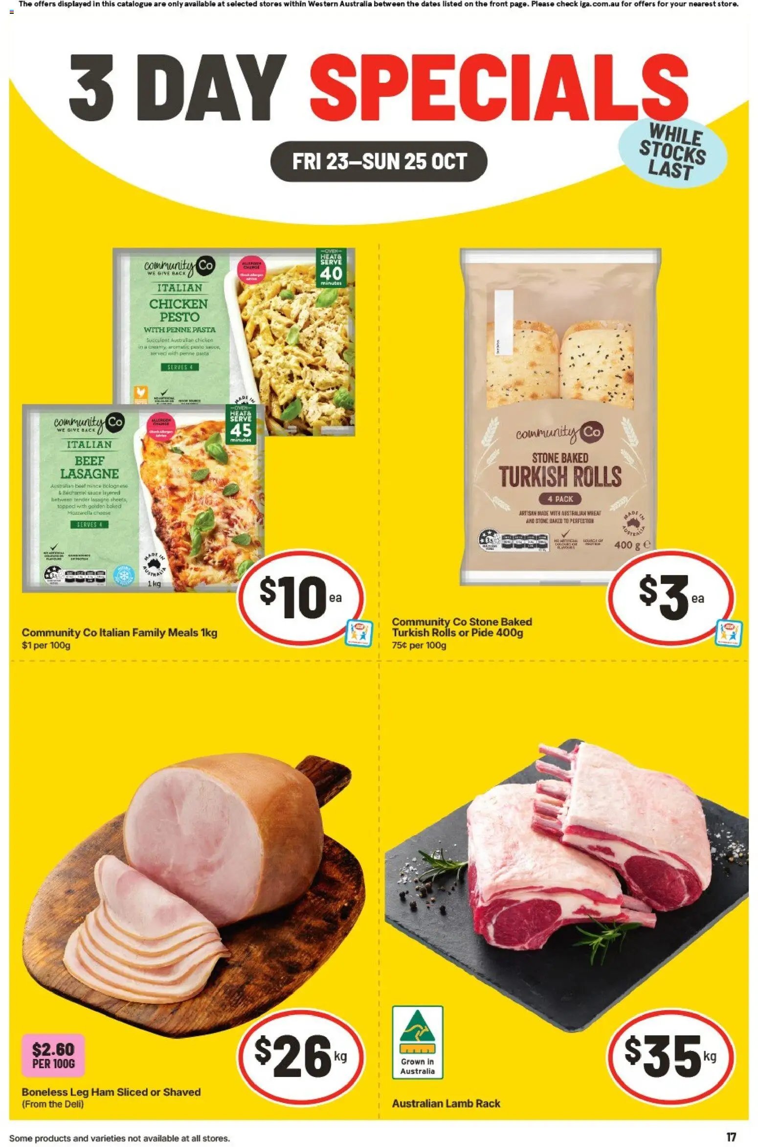IGA WA 3 Day Specials