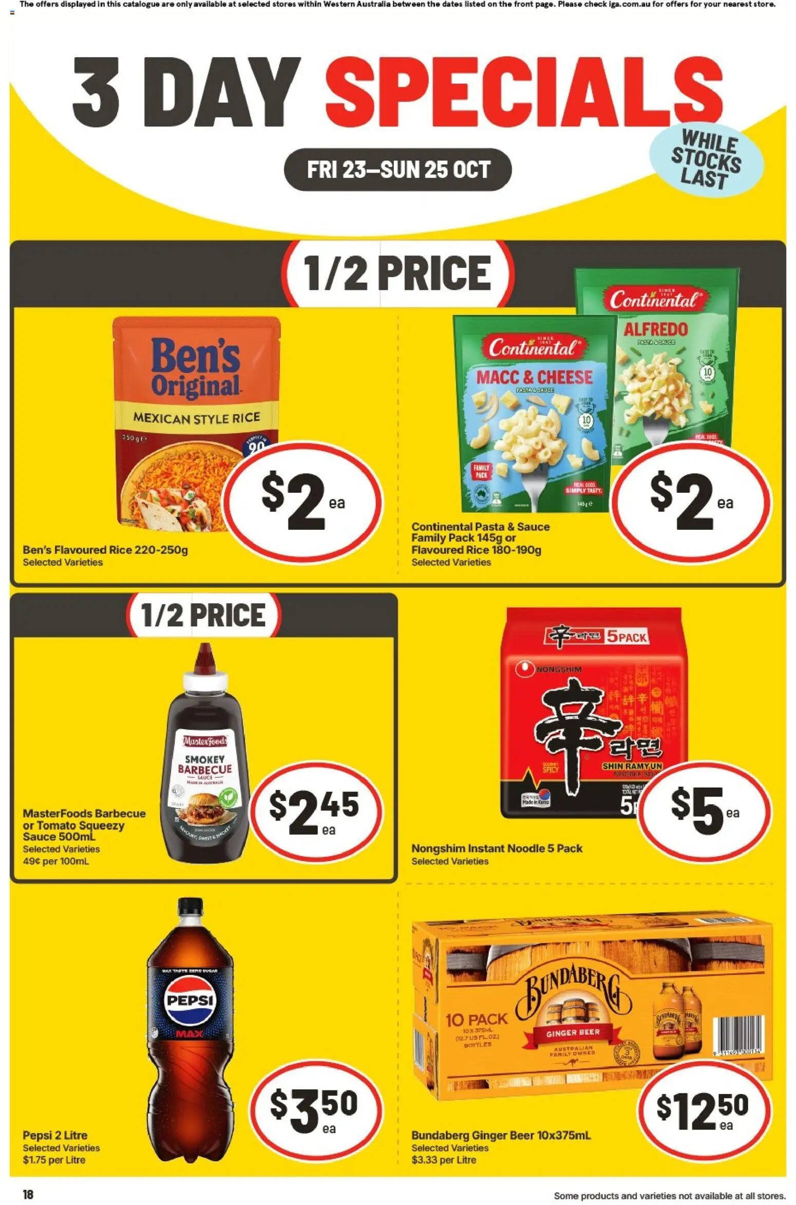 IGA WA 3 Day Specials