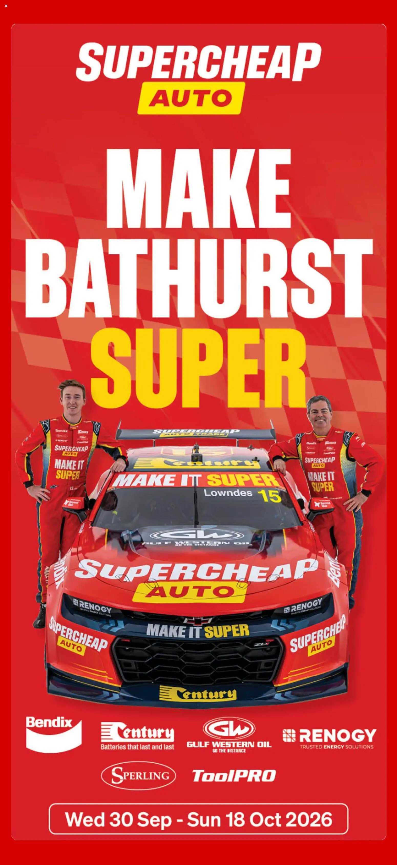 Supercheap Auto catalogue Make Bathurst Super