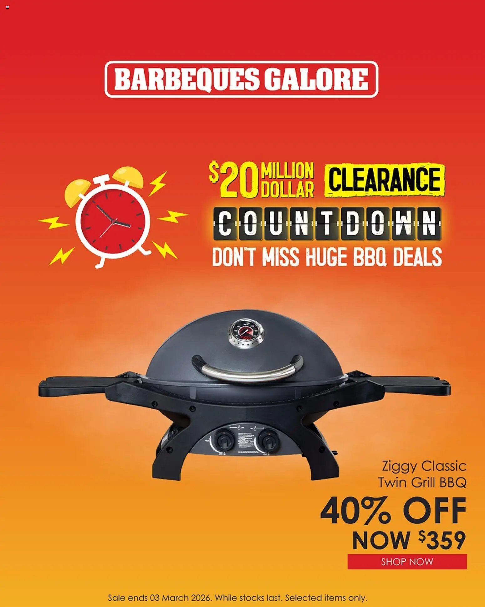 Barbeques Galore Clearance Countdown (2026-02-12 - 2026-03-03) | 4