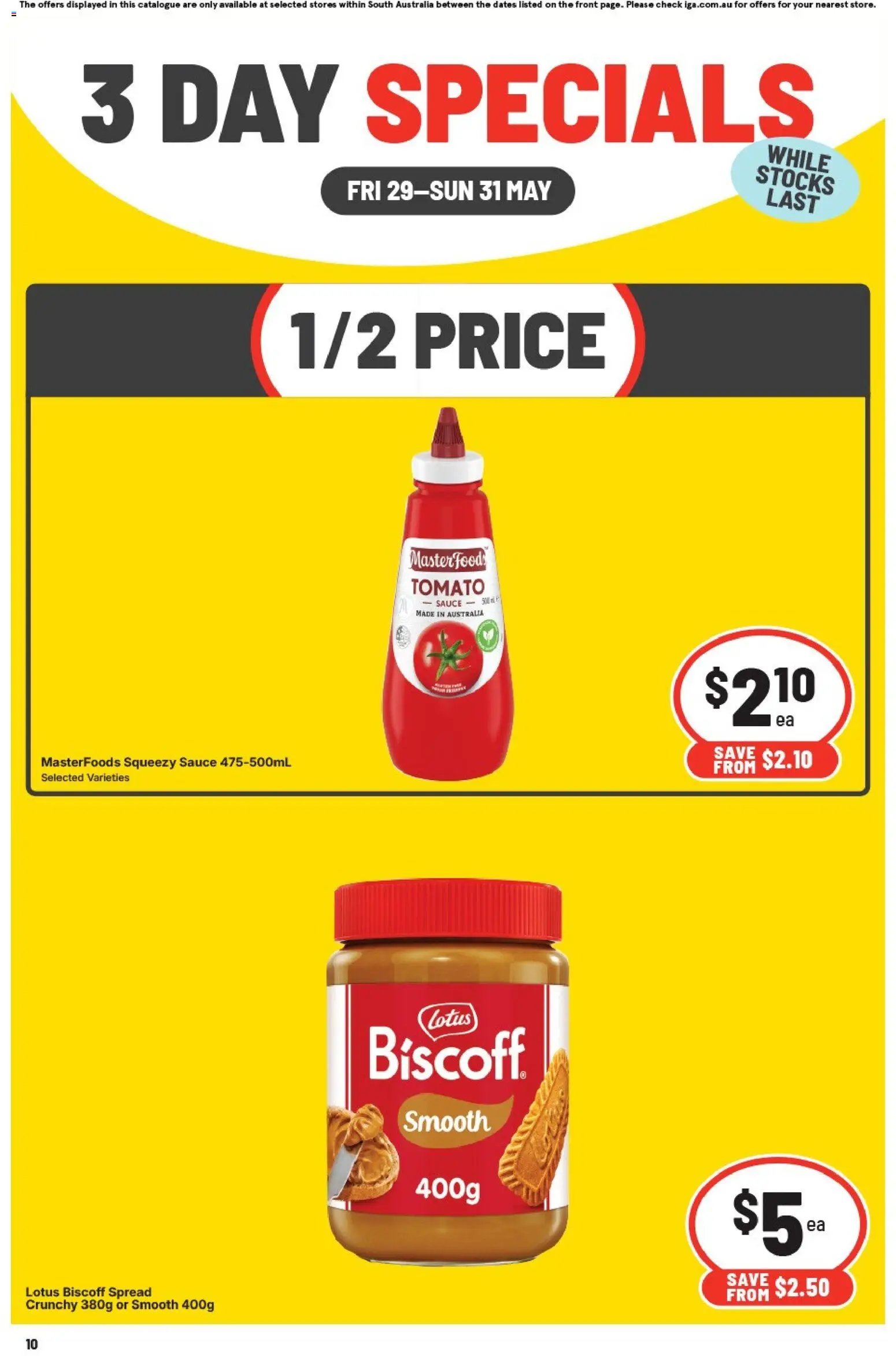 IGA catalogue 3 day special SA (2026-05-29 - 2026-05-31) | 2