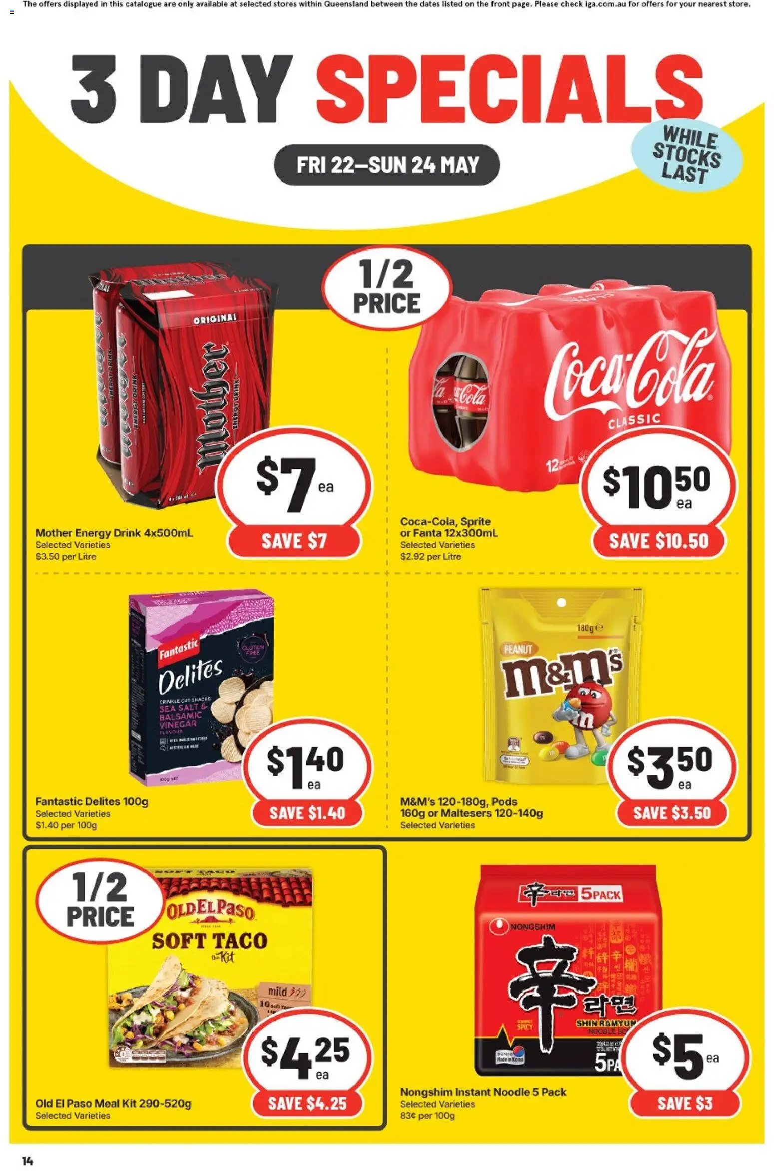 IGA 3 Day Specials - QLD (2026-05-22 - 2026-05-24) | 3