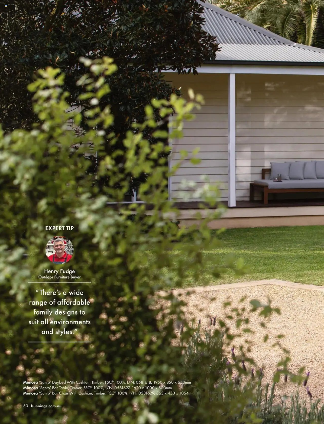 Bunnings Warehouse Outdoor Style Magazine 2025/26 (2025-08-25 - 2026-08-25) | 50
