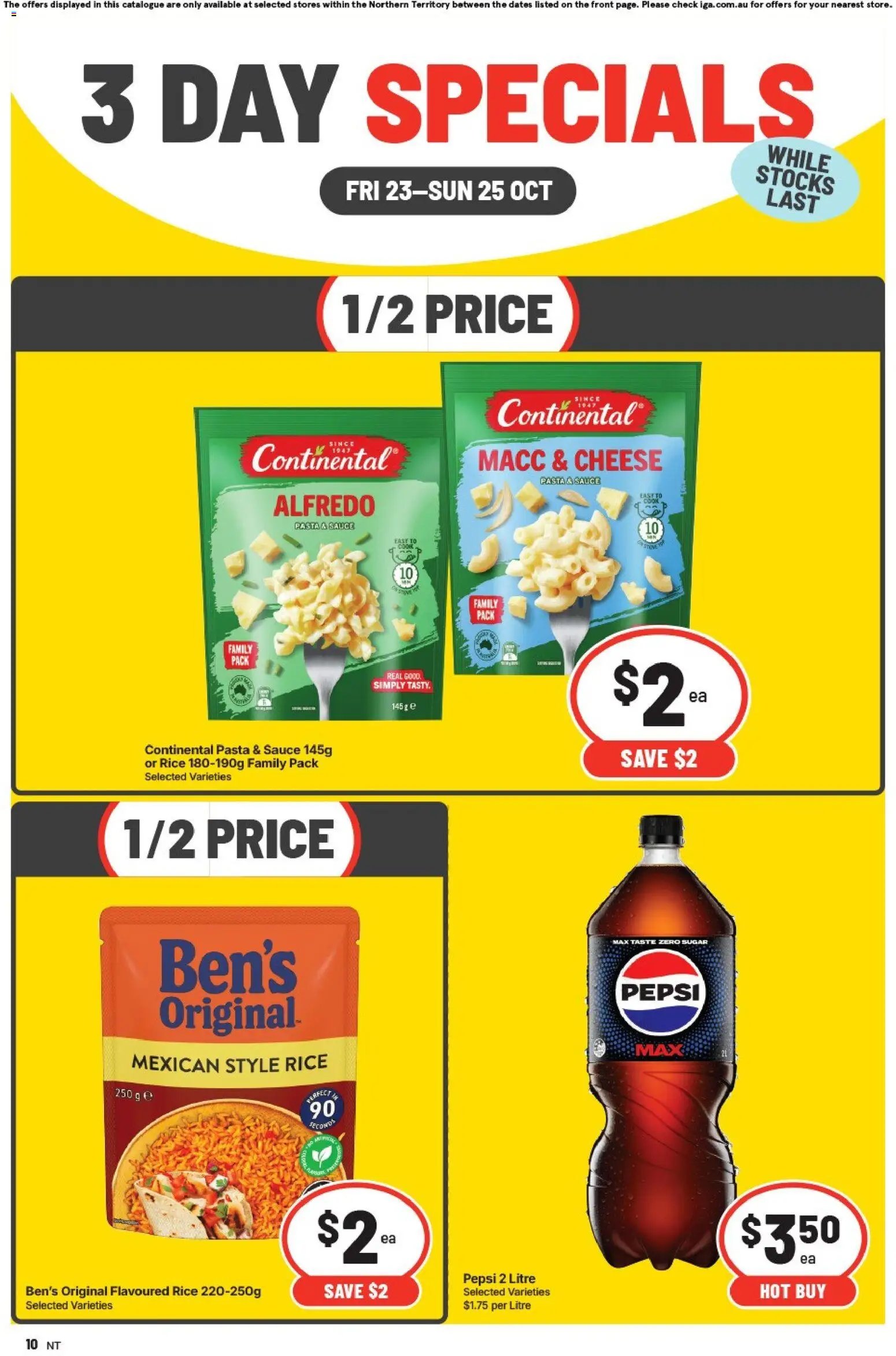 IGA 3 Day Specials NT