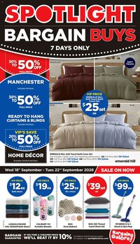 Spotlight catalogue Bargain Buys