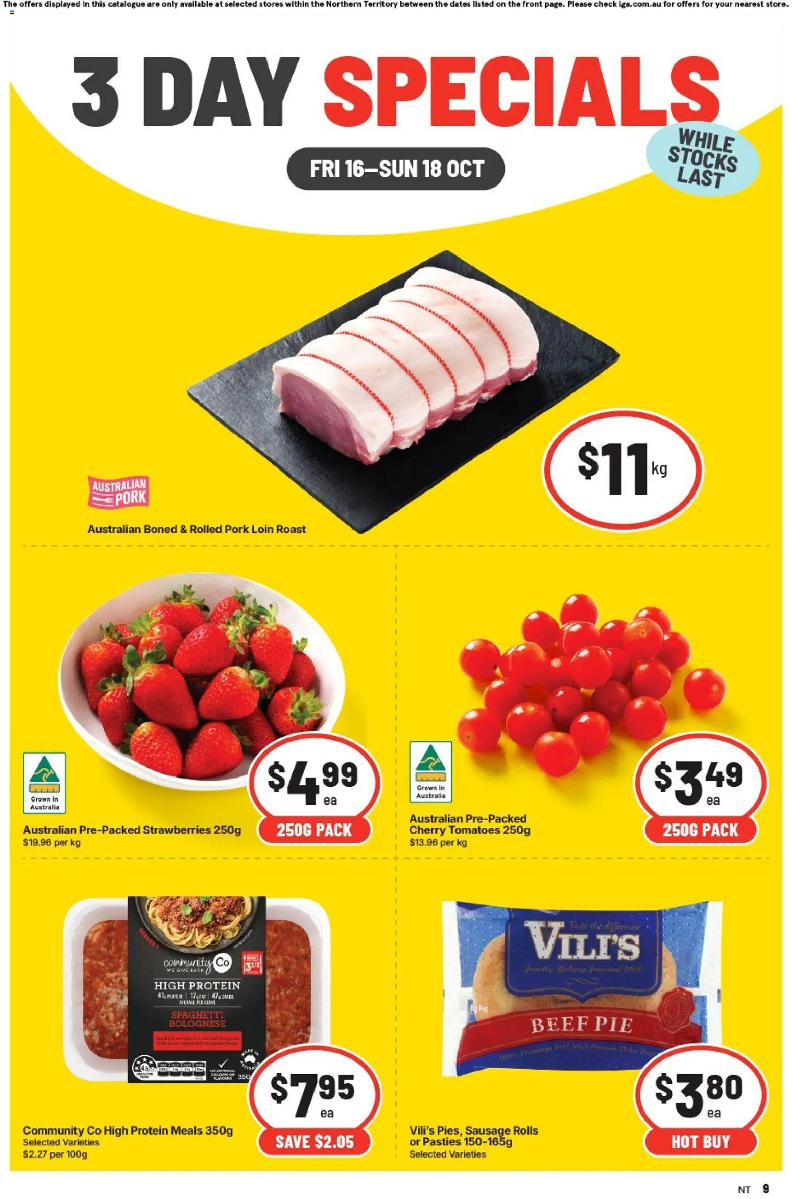 IGA 3 Day Specials NT