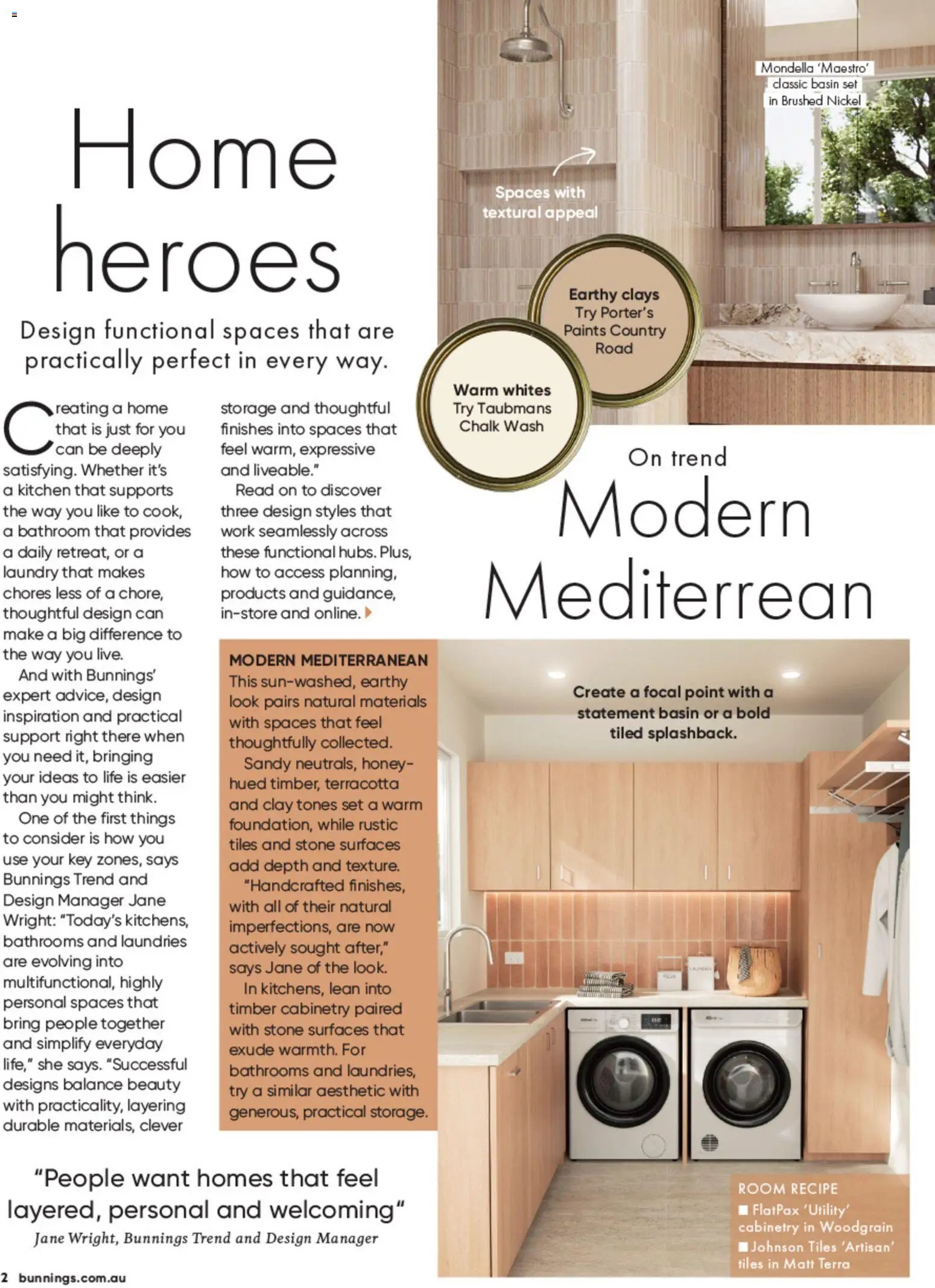 Bunnings Warehouse Kitchen, Bathroom & Laundry 2026 Style Guide