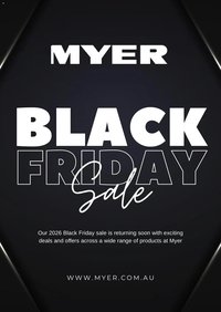 Myer Black Friday Notice