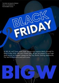 Big W Black Friday Notice