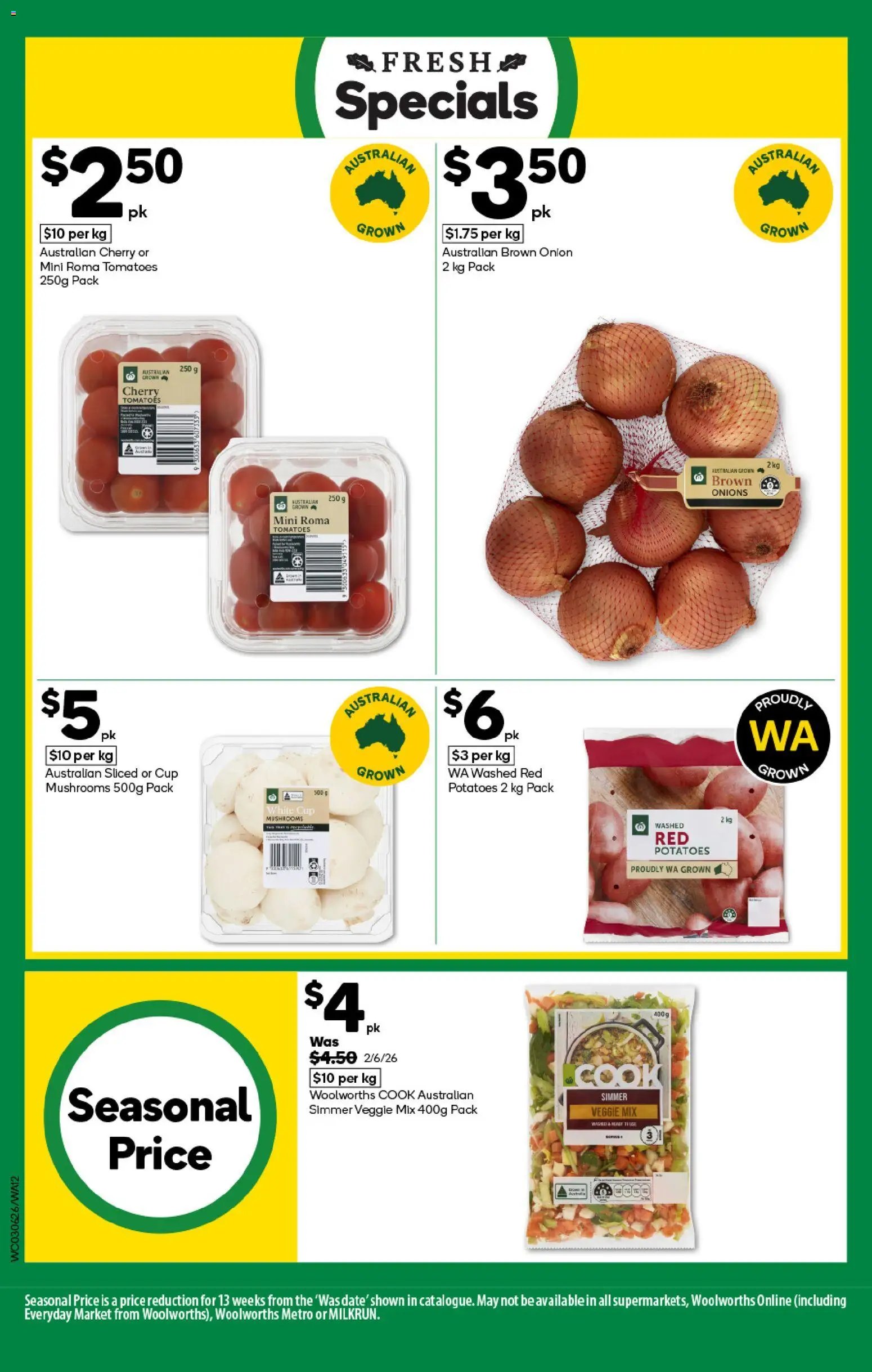 Woolworths catalogue WA