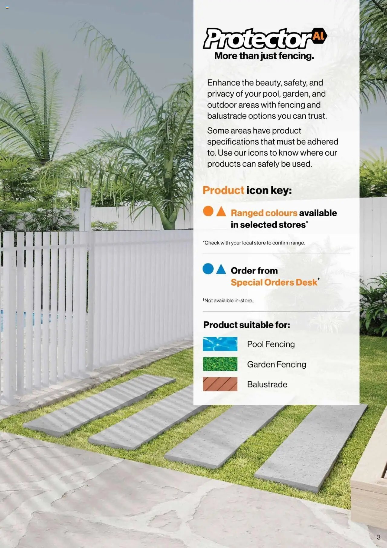 Bunnings Warehouse - Protectoral Aluminium and Glass Fencing Brochure (2025-09-22 - 2026-09-22) | 3