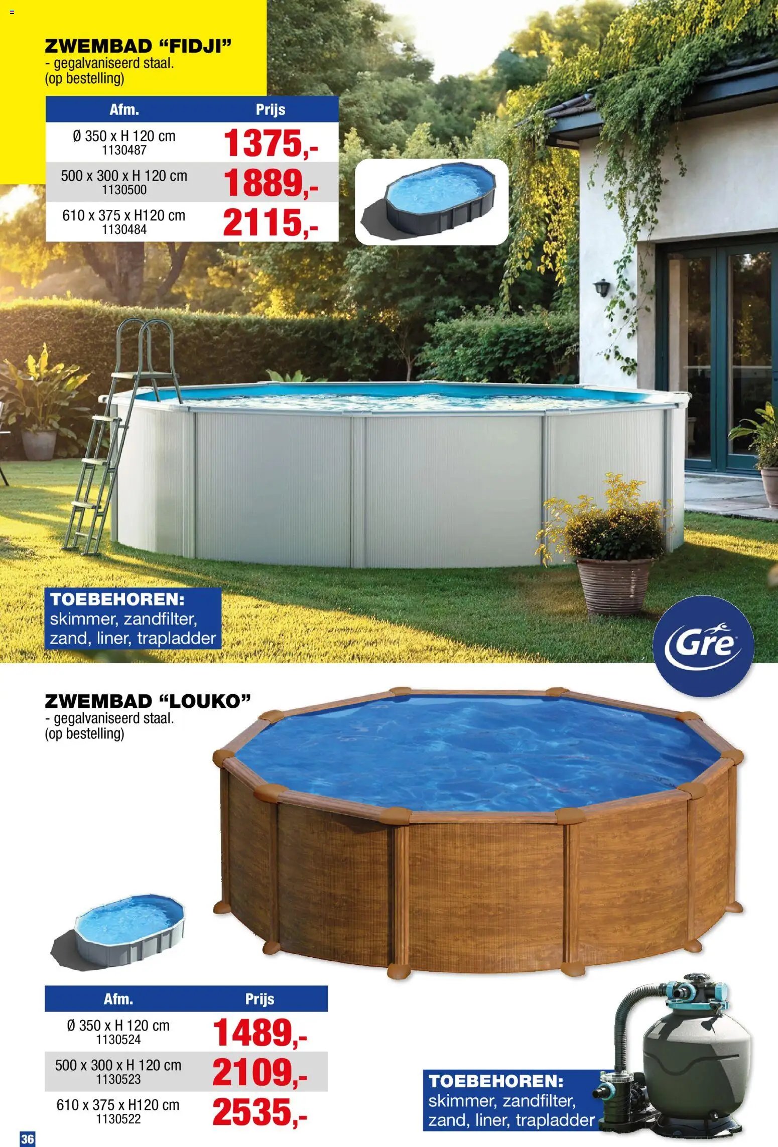 Hubo Barbecues en zwembaden