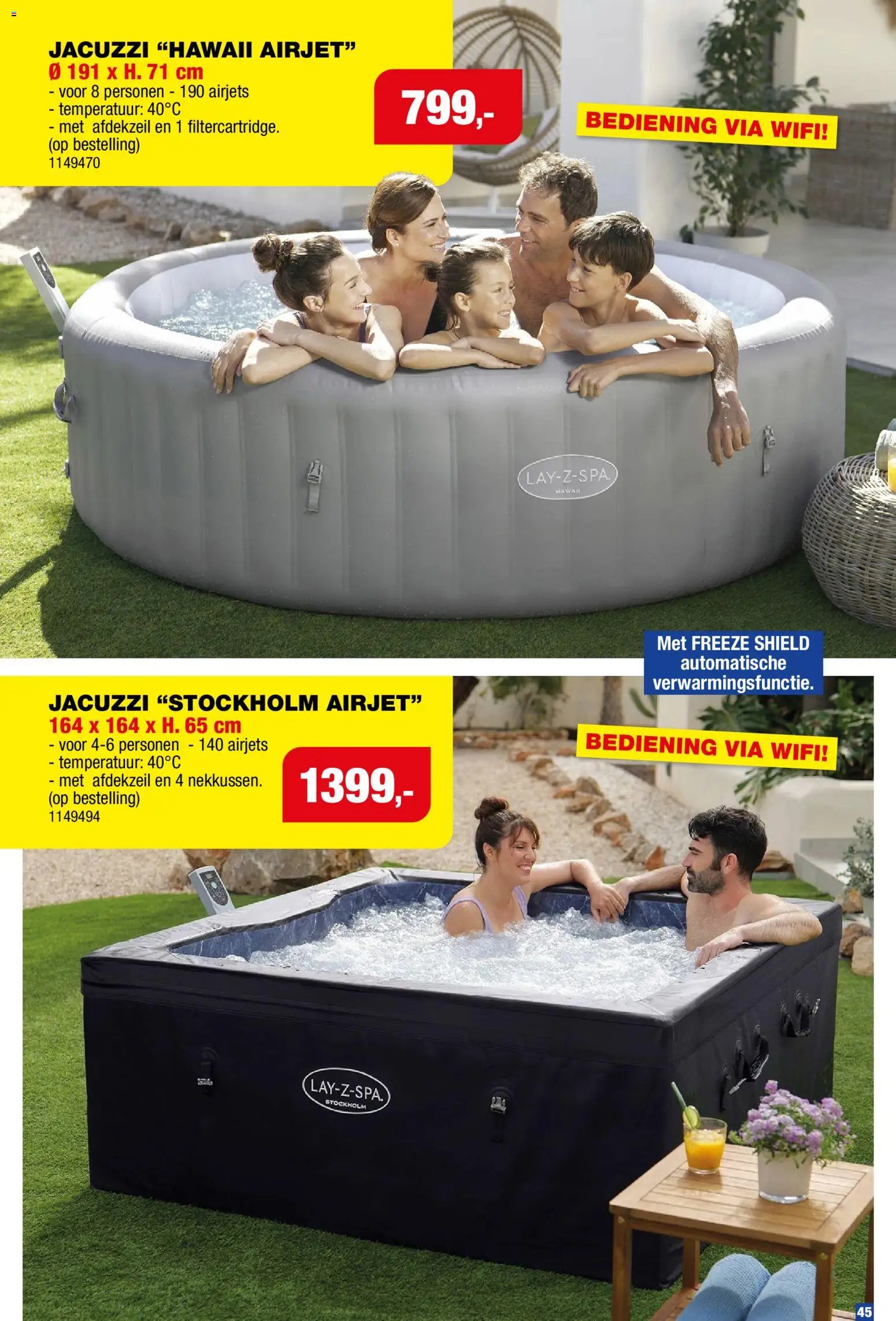 Hubo Barbecues en zwembaden
