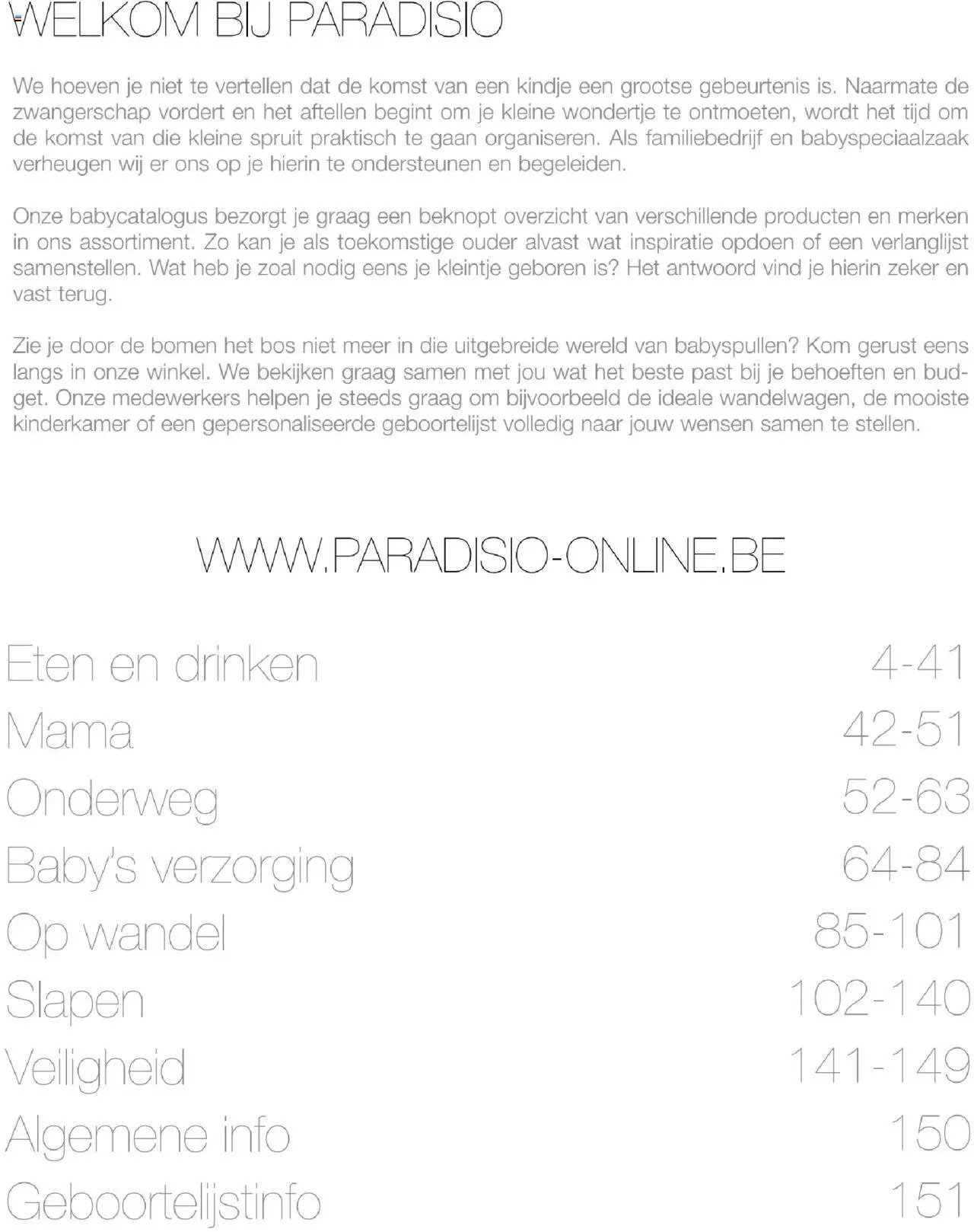 Paradisio - Babycatalogus (2025-06-19 - 2026-05-31)
