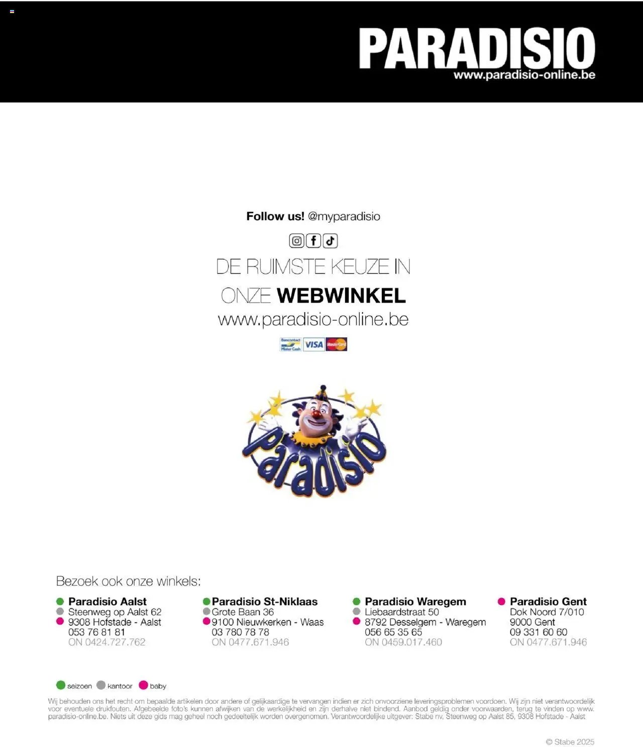 Paradisio - Babycatalogus (2025-06-19 - 2026-05-31)