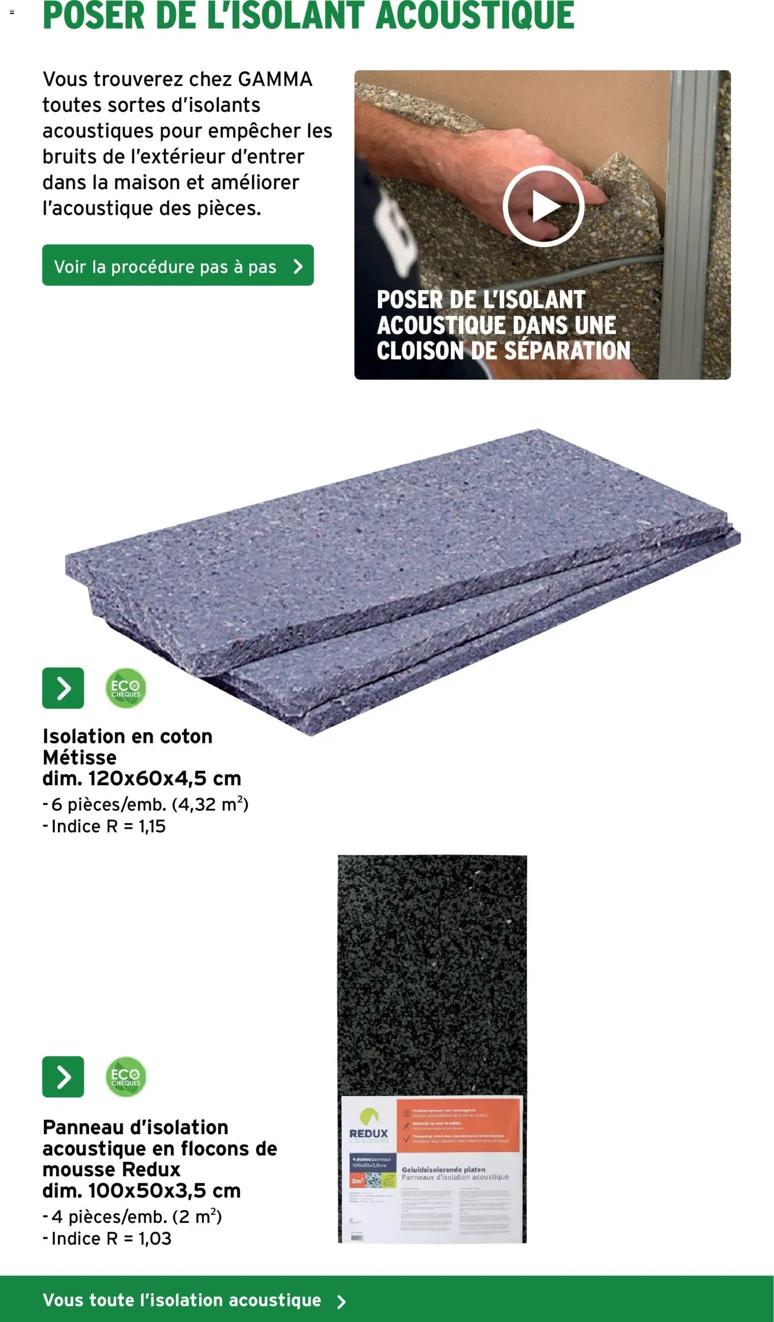 GAMMA publicité Isolation
