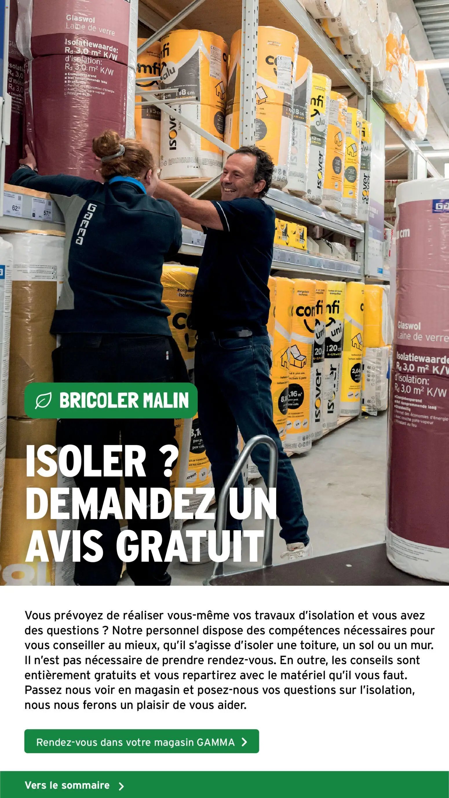GAMMA publicité Isolation